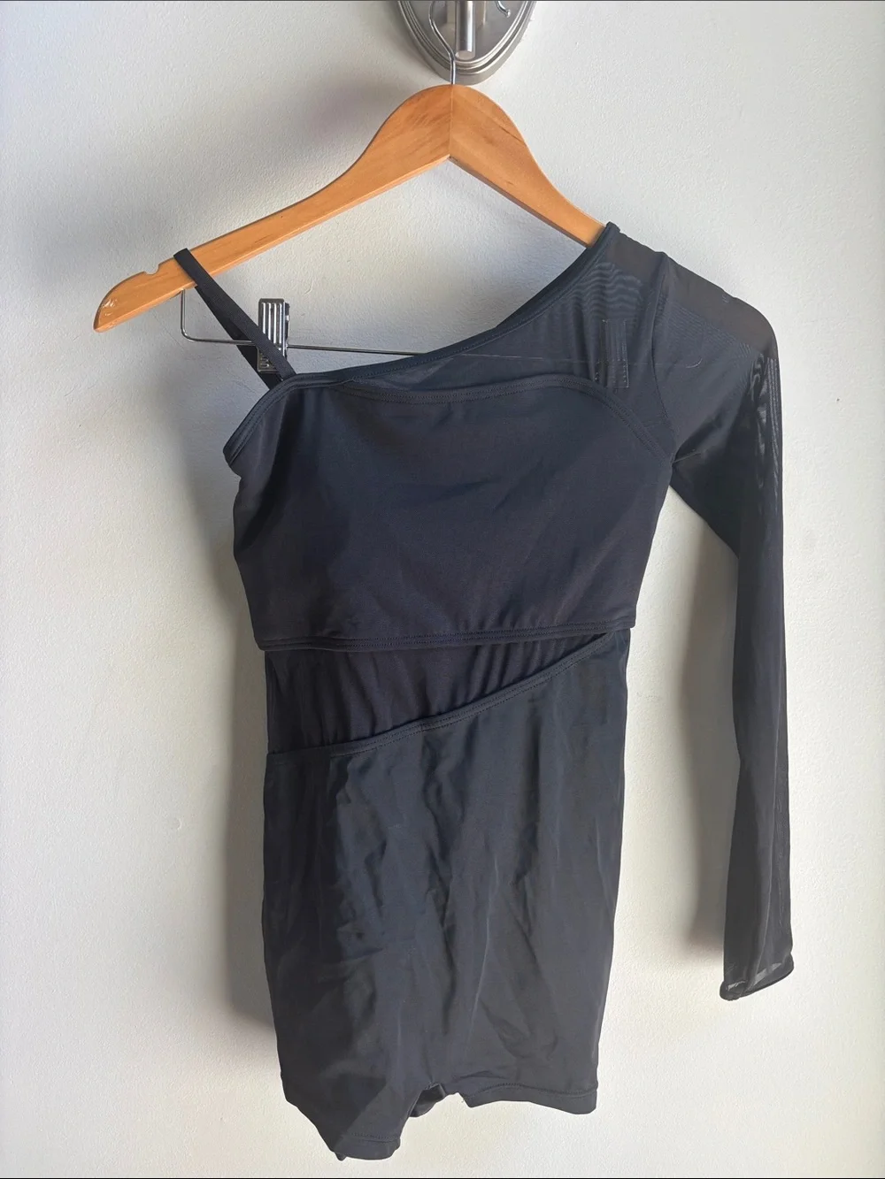 Balera Black Asymmetric Leotard