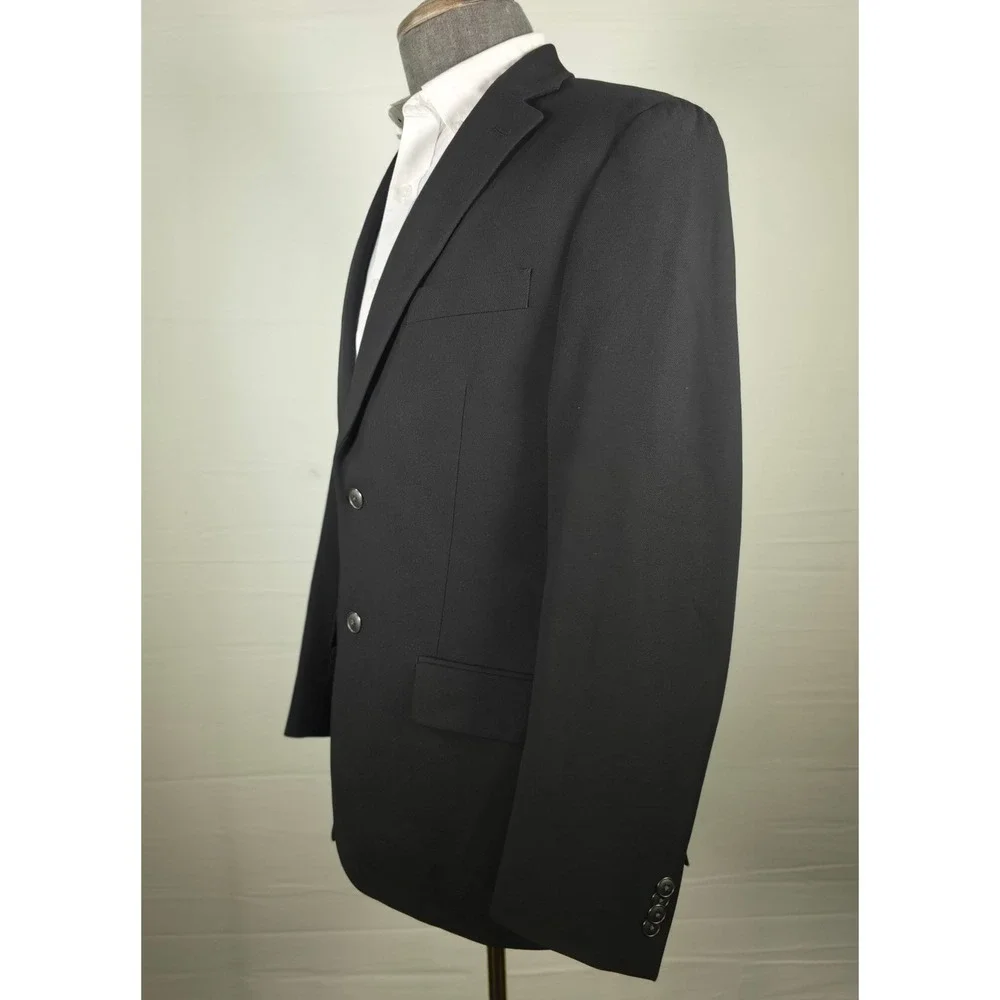 Michael Kors Mens Sport Coat Black 40R Business Casual Quiet Luxury Polished NWT