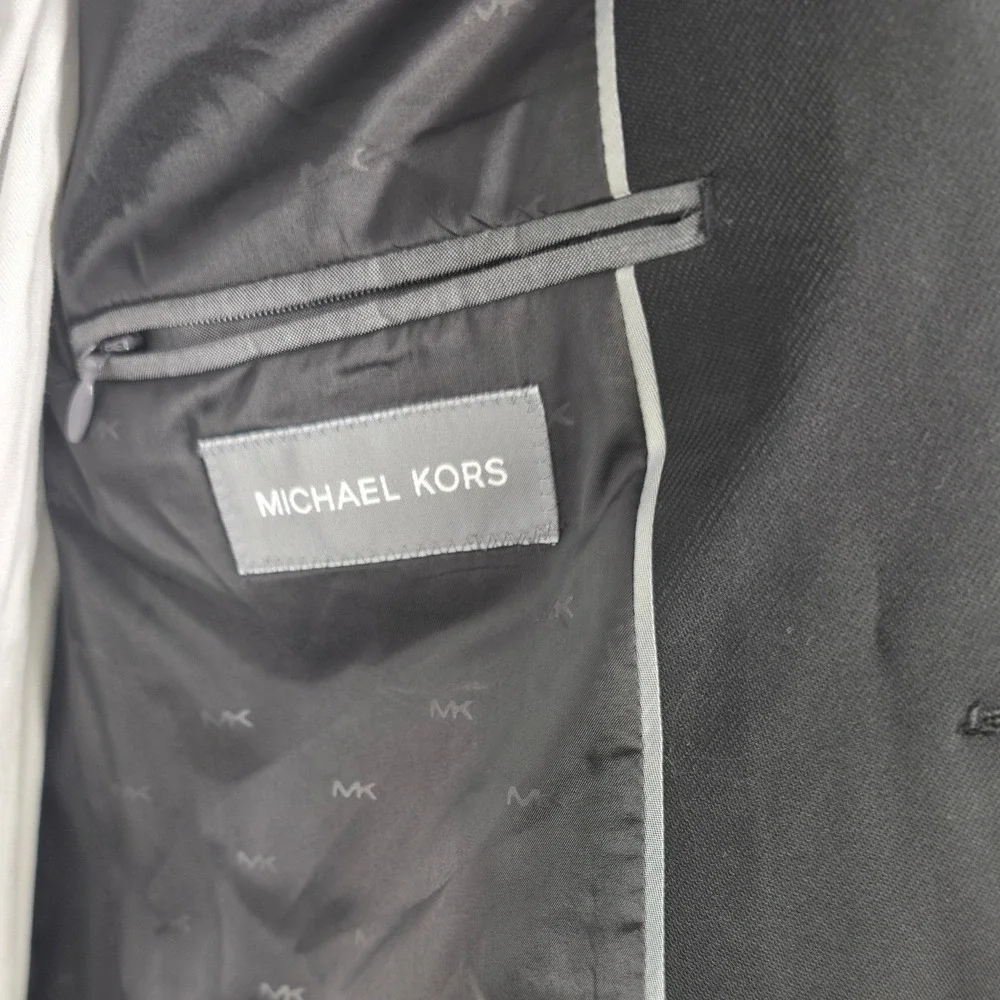 Michael Kors Mens Sport Coat Black 40R Business Casual Quiet Luxury Polished NWT