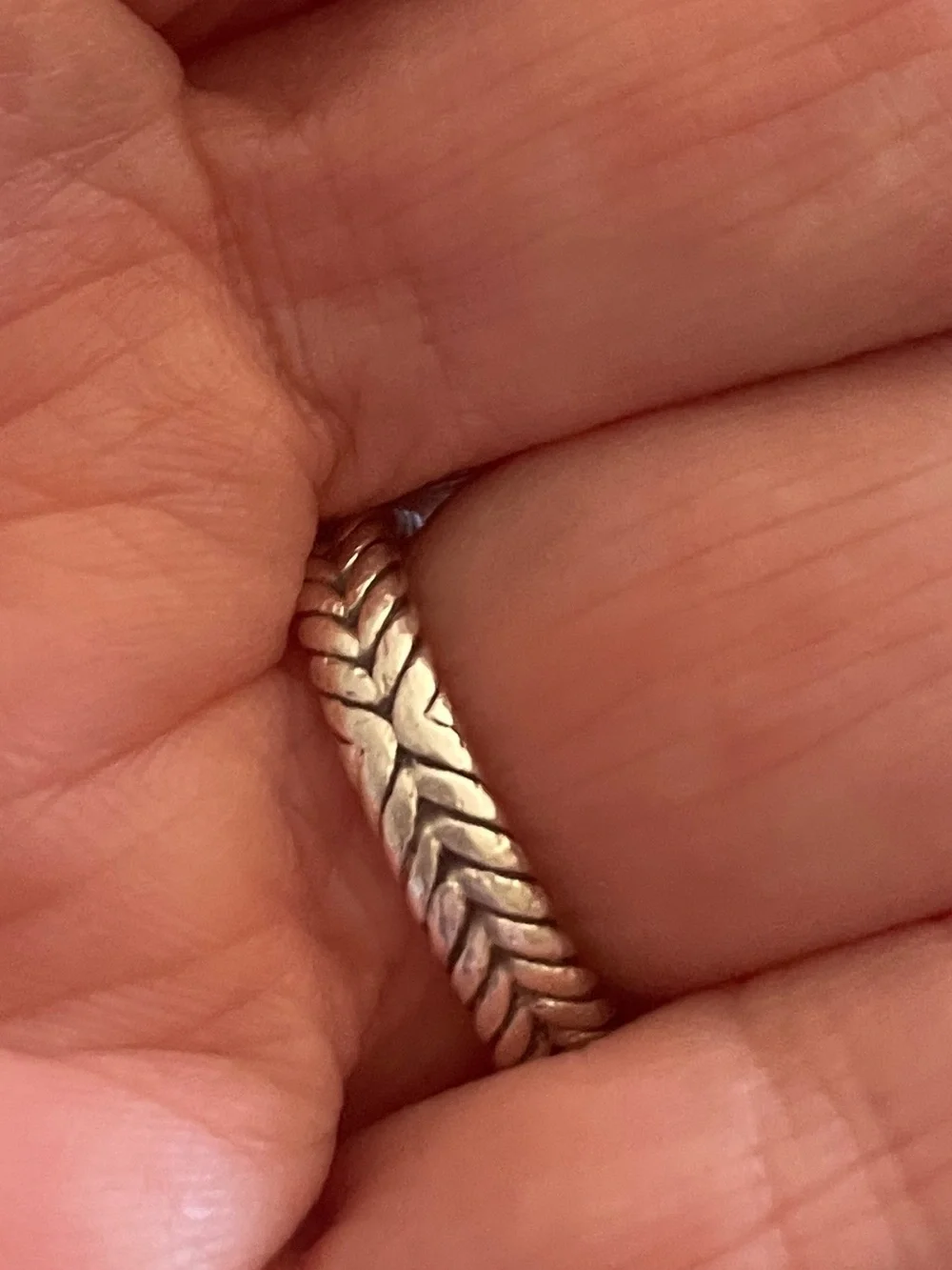 David Yurman petite Albion sz 6 Sterling Silver Pave Square Cluster Ring -