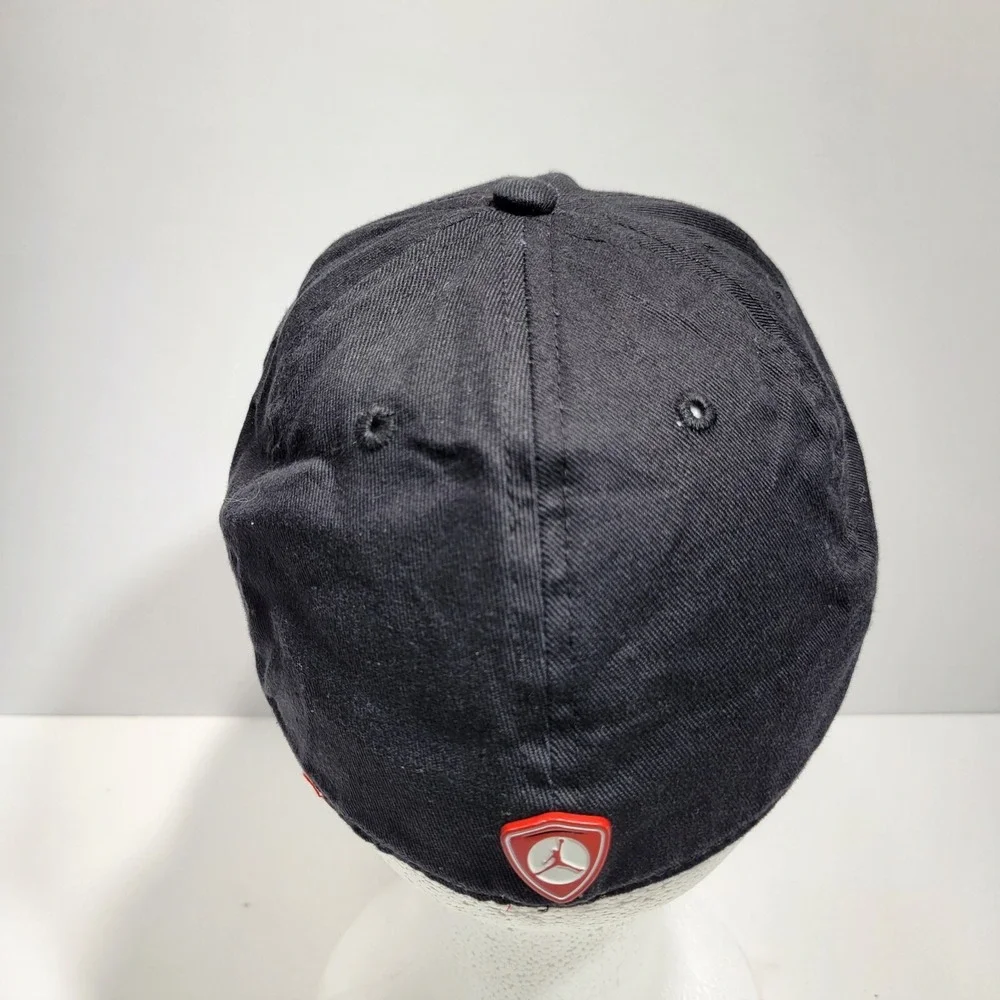 Jordan Hat Cap Black Baseball Hiker Hiking Flat Brim Embroidered Logo Youth