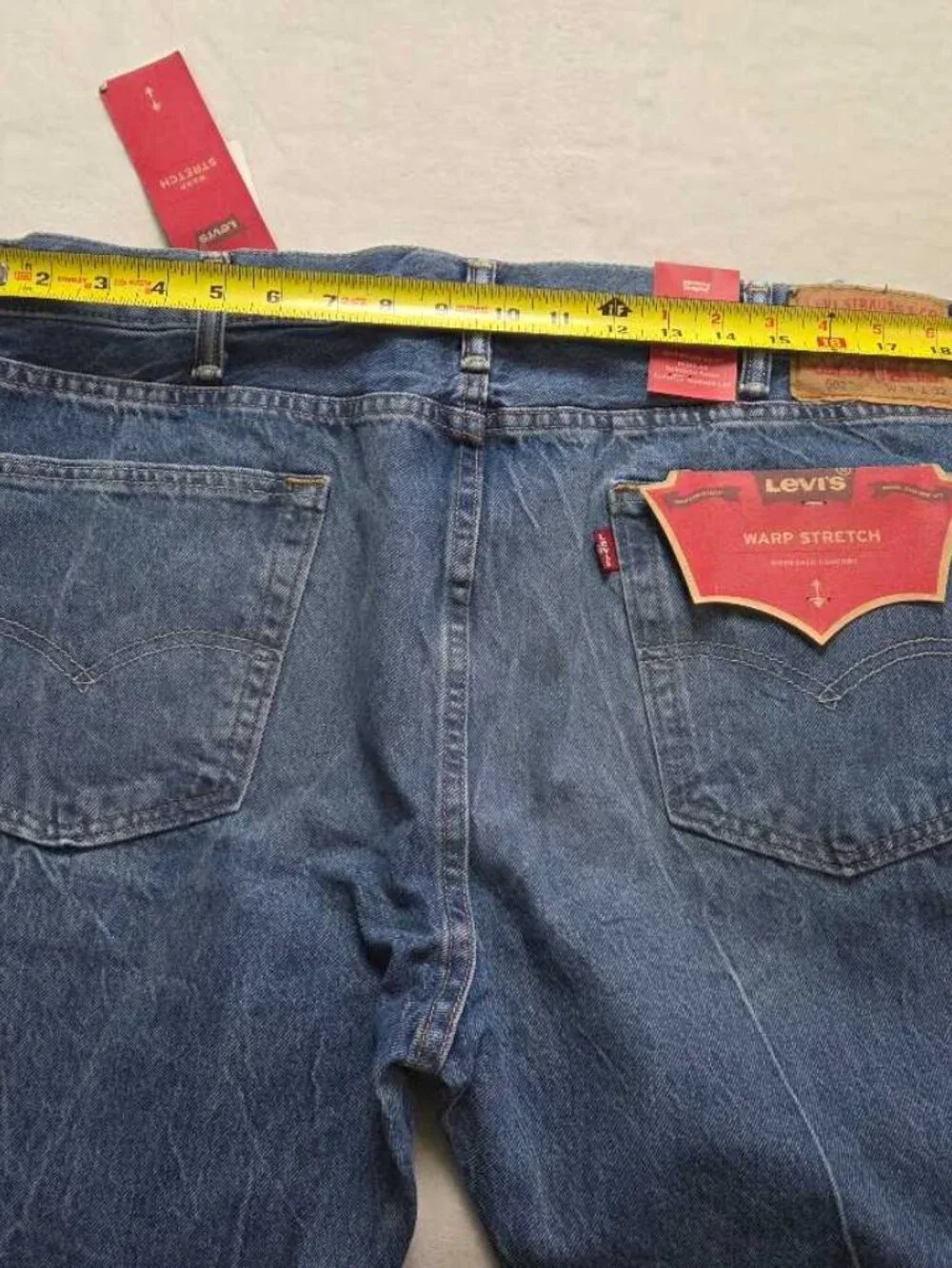 New 38x32 Levi's 502 regular Taper fit Warp Stretch jeans in Surrender denim