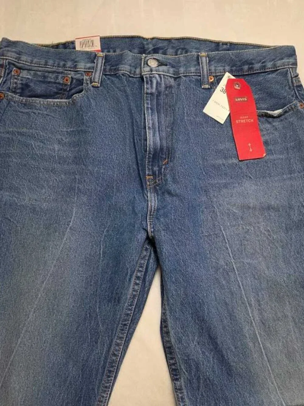 New 38x32 Levi's 502 regular Taper fit Warp Stretch jeans in Surrender denim