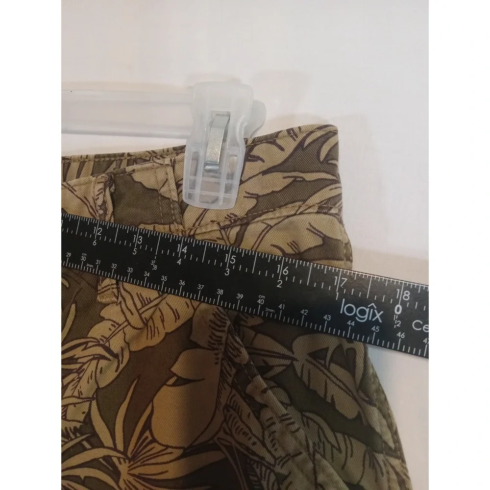 Levi's Tropical Leaf Print Cargo Shorts Men's W32 Brown Green Hawaiian Cotton