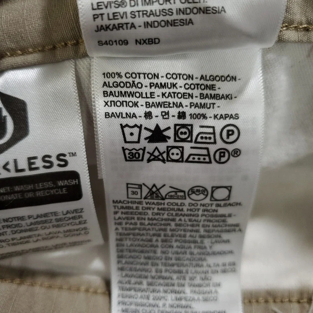 Levi Strauss & Co Mens 34 Cargo Shorts Tan Khaki Ripstop Cotton 23251-0009
