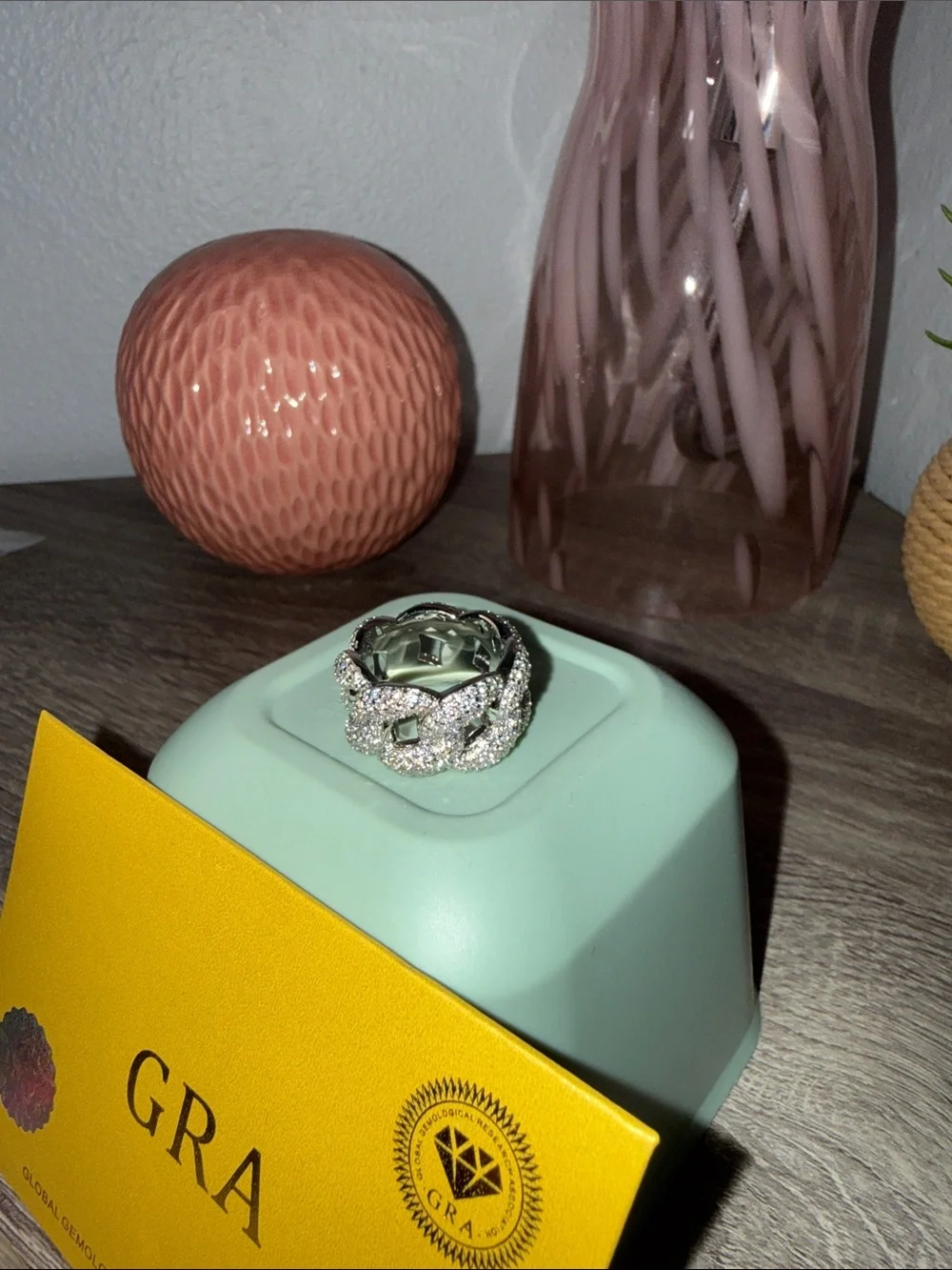 4.0 carat Moissanite ring, size 6.