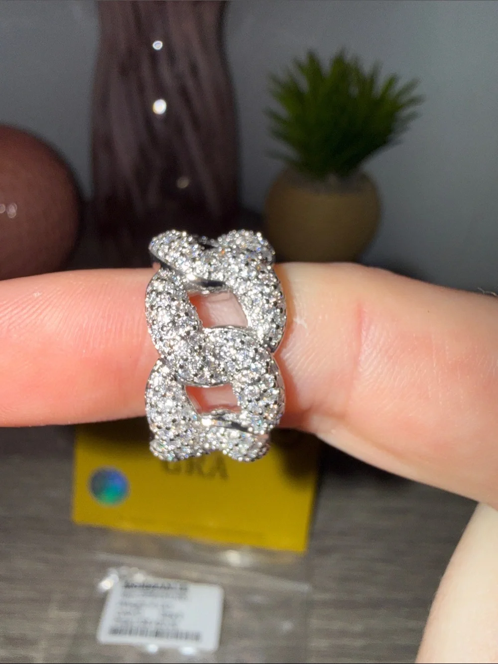 4.0 carat Moissanite ring, size 6.