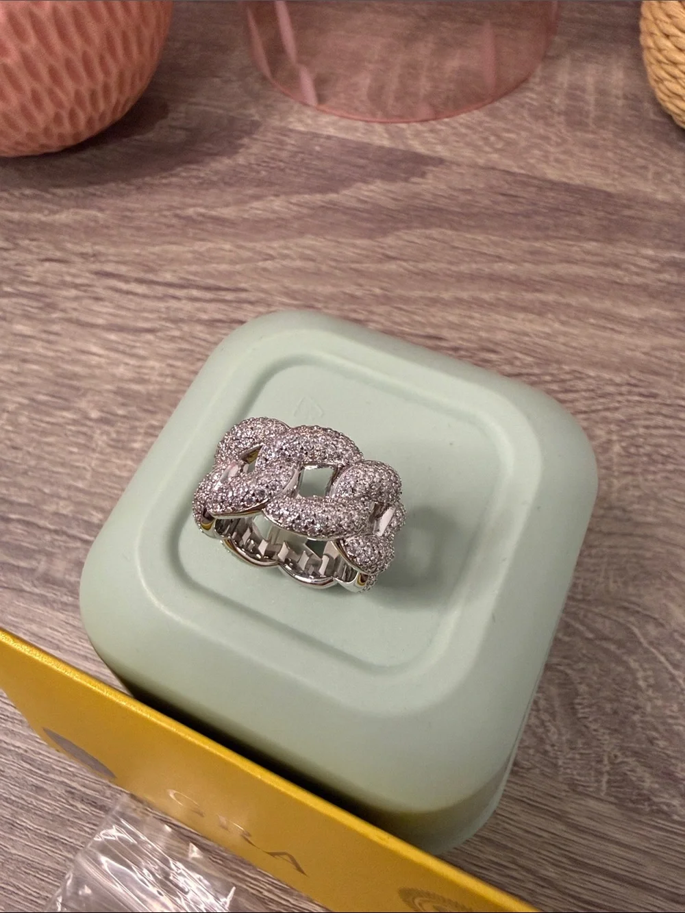 4.0 carat Moissanite ring, size 6.