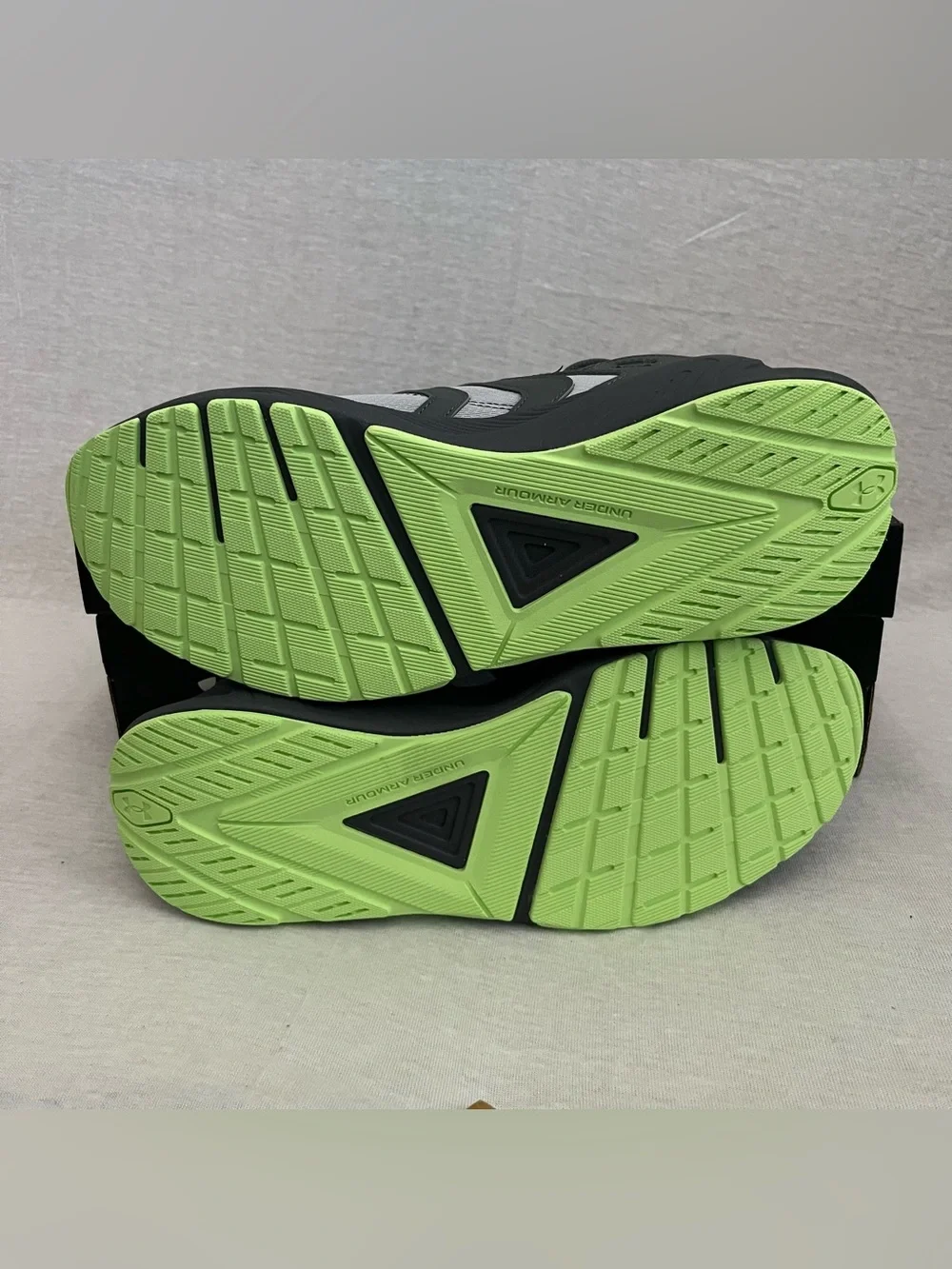 Under Armour Charged Commit TR 5 Gray & Neon Lime Athletic Shoes