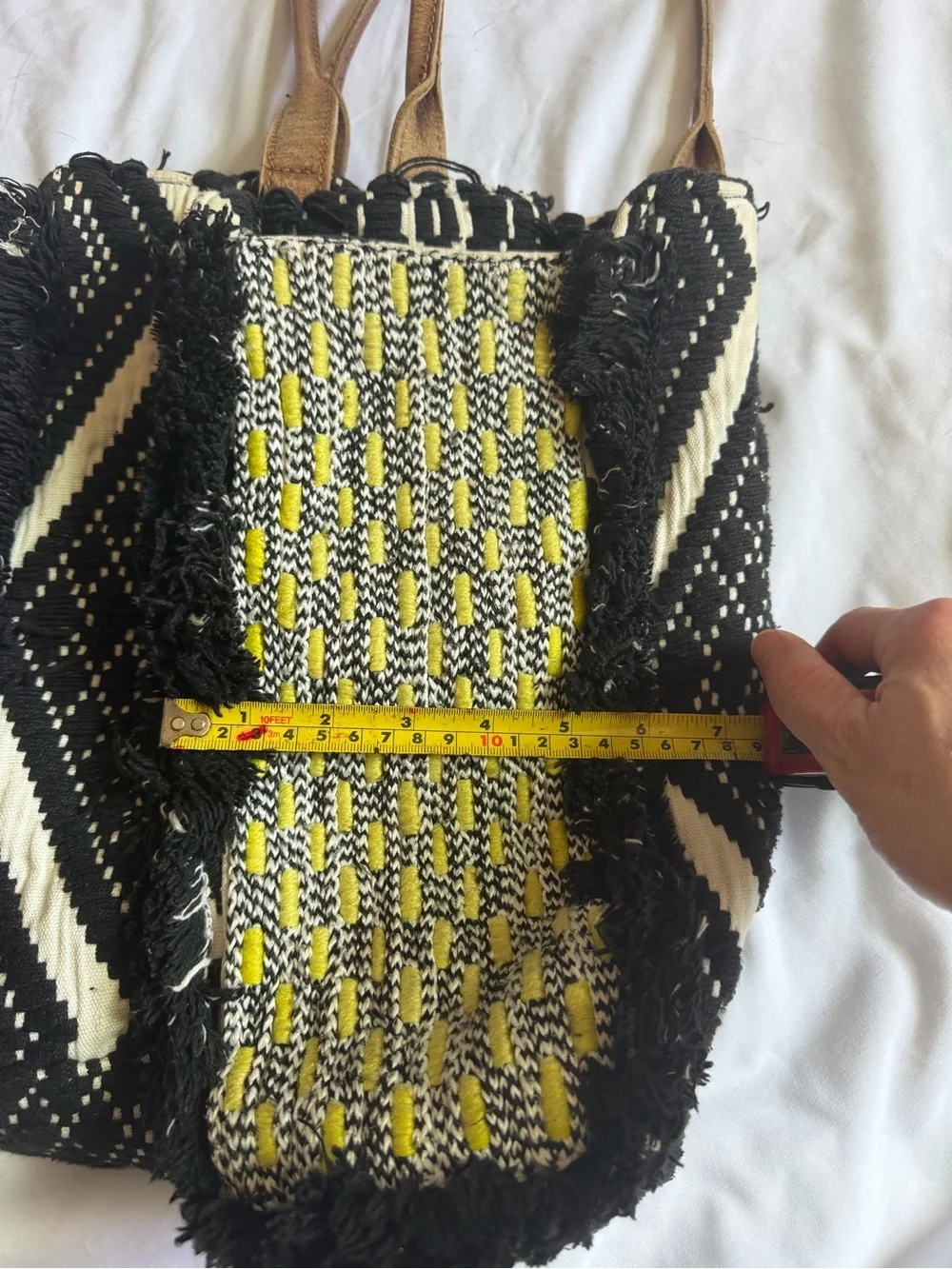 Jasper & Jeera fringe pulled textile