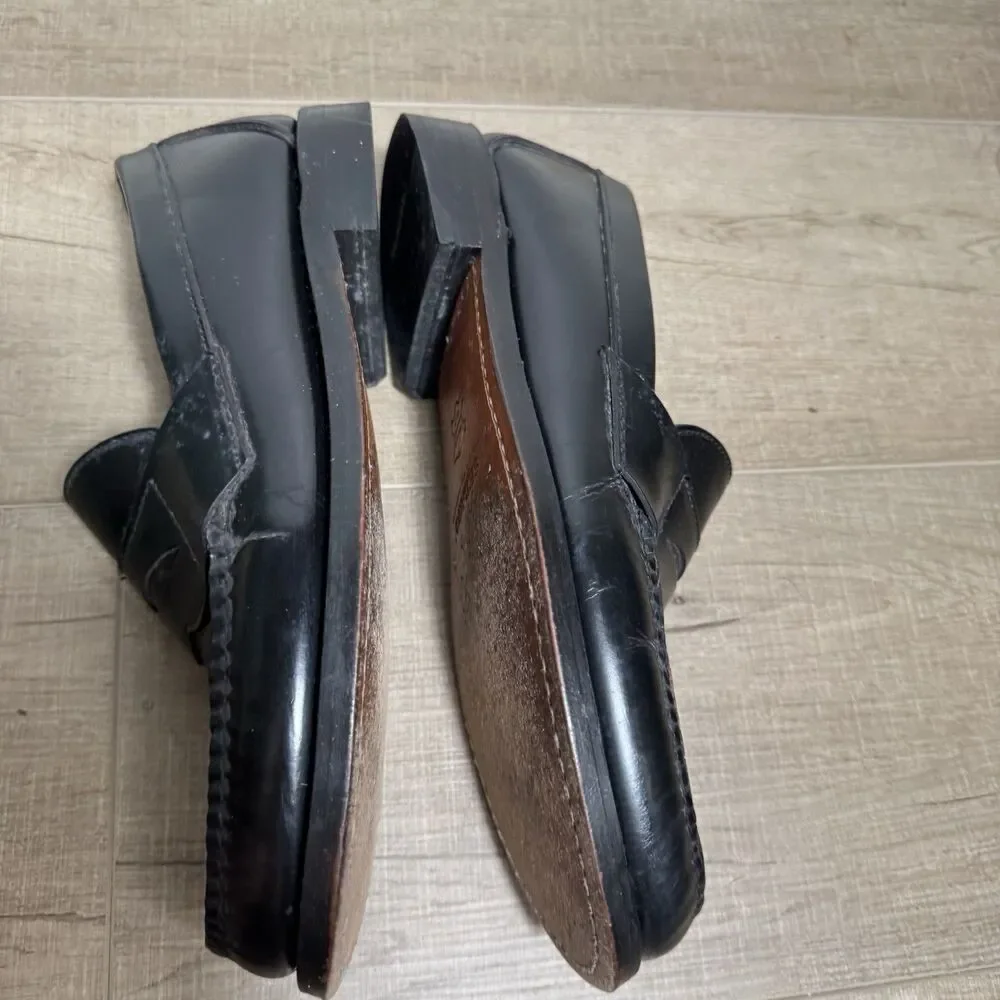 Sebago Mens 8.5 Classic Penny Loafer Black Leather Handsewn Luxury Goodyear Welt