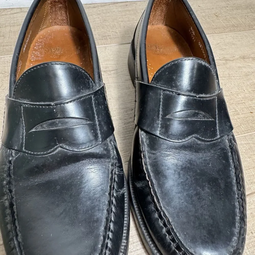 Sebago Mens 8.5 Classic Penny Loafer Black Leather Handsewn Luxury Goodyear Welt