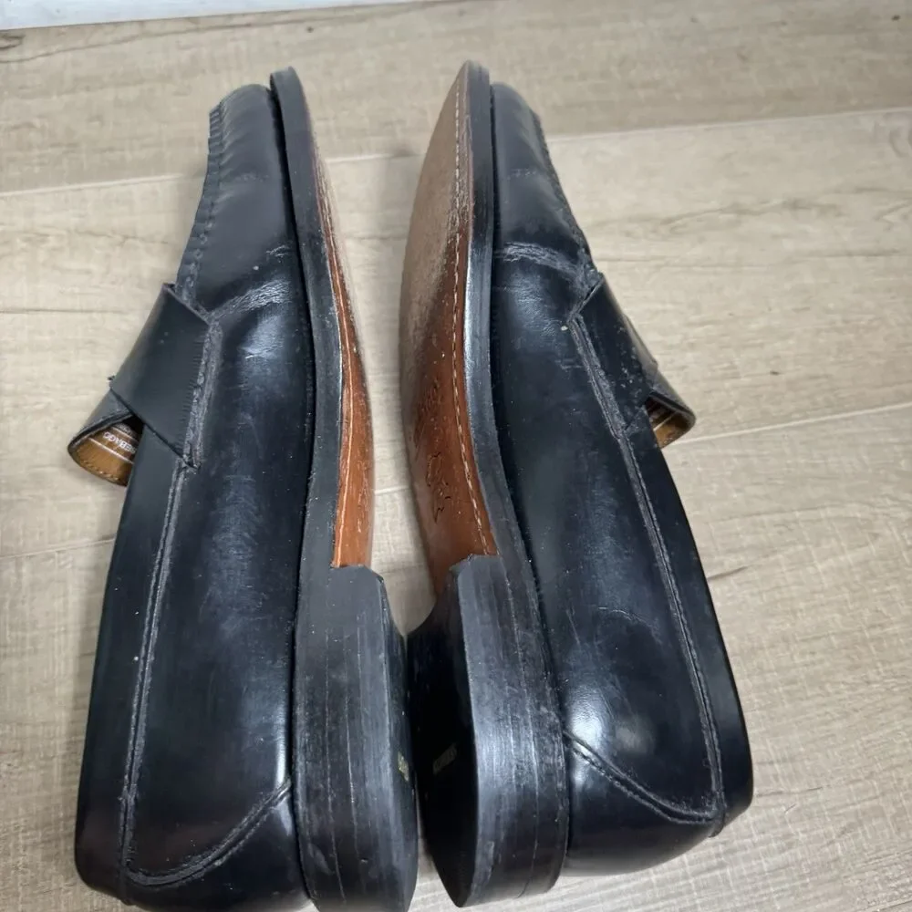 Sebago Mens 8.5 Classic Penny Loafer Black Leather Handsewn Luxury Goodyear Welt