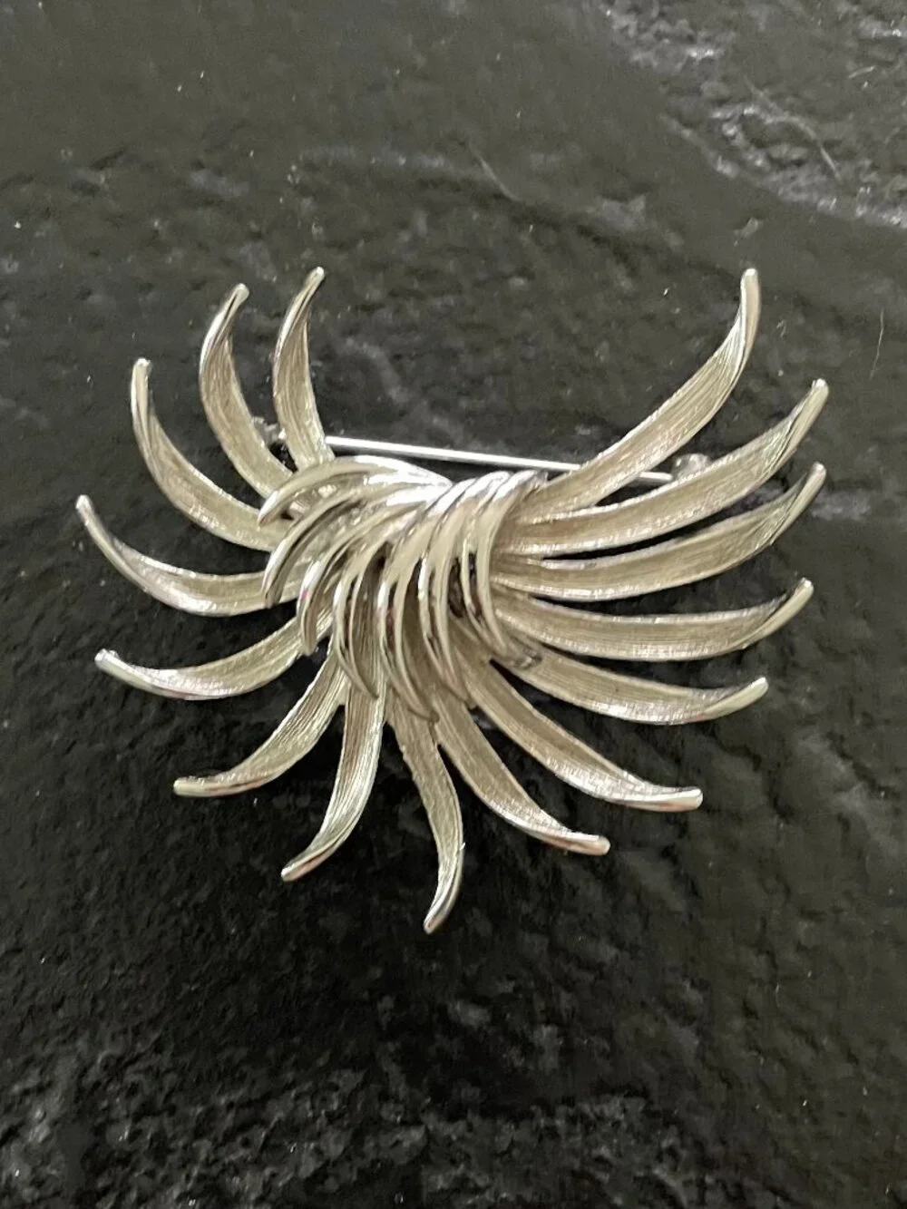 Vintage Silver-Tone Metal Brooch