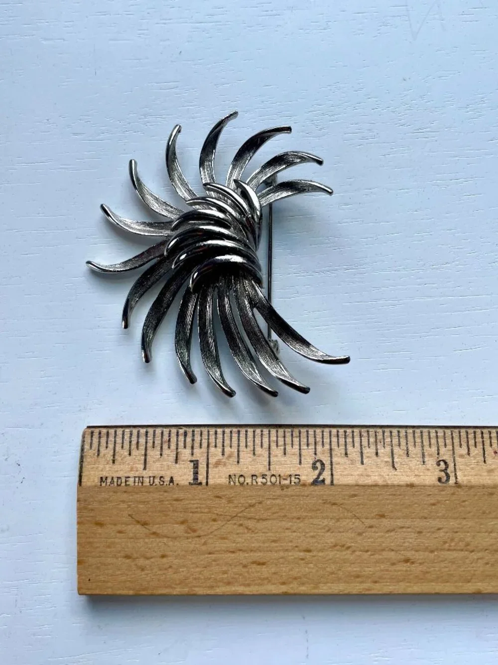 Vintage Silver-Tone Metal Brooch