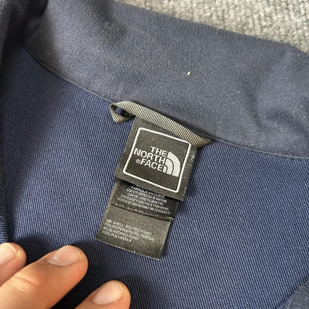 The North Face Jacket Mens Large Blue Softshell Full Zip Windbreaker Outdoor