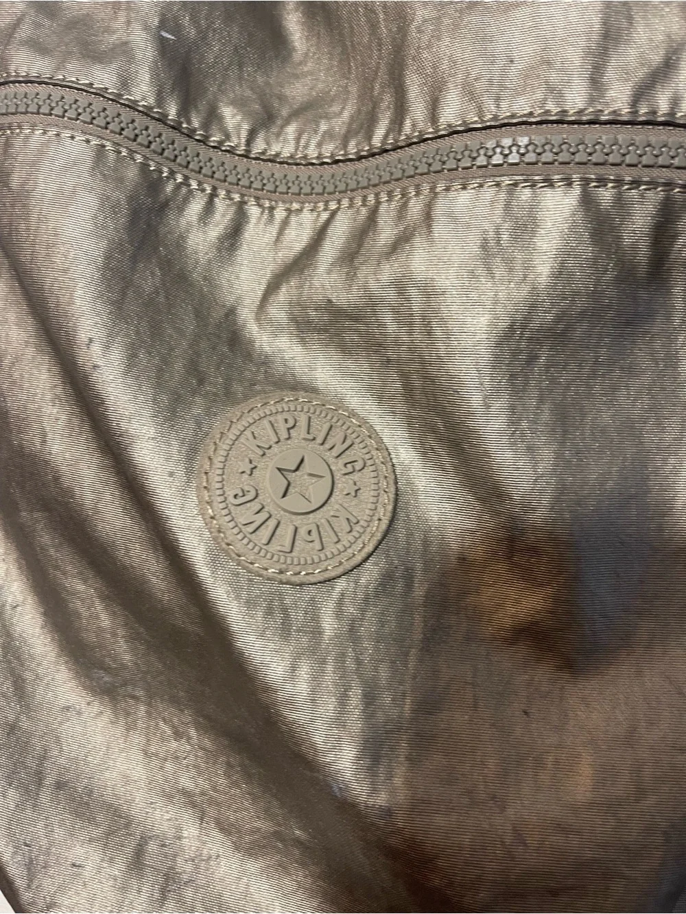 Kipling Metallic Silver Men's Backpack