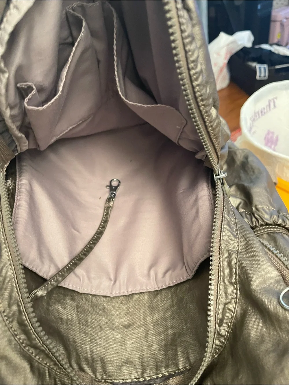 Kipling Metallic Silver Men's Backpack