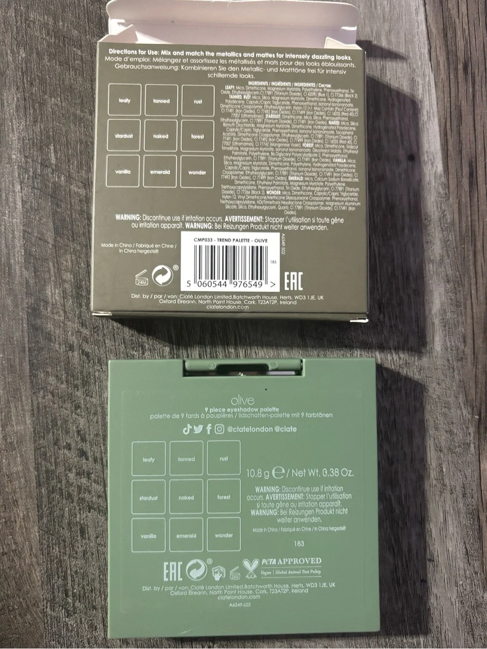 Ciate London Olive Trend Eyeshadow Palette NEW In Box