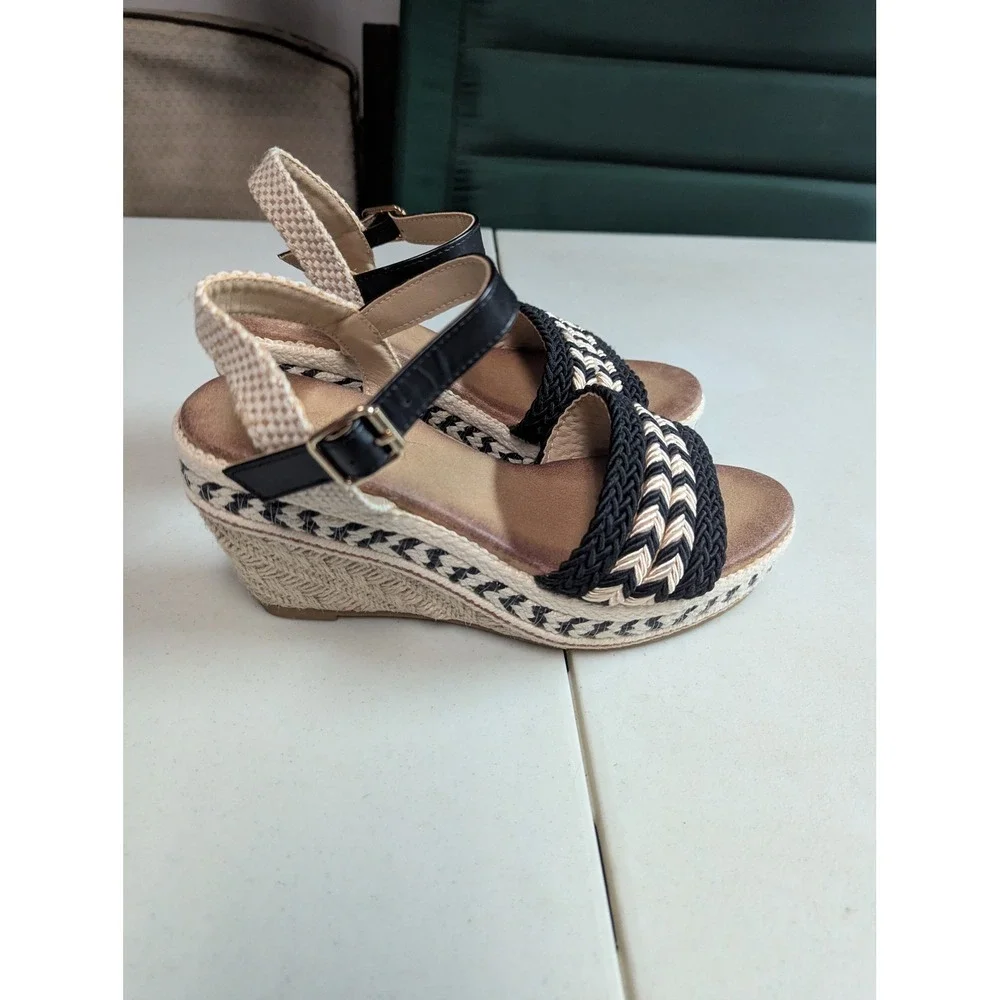 N/A fabric sandals wear