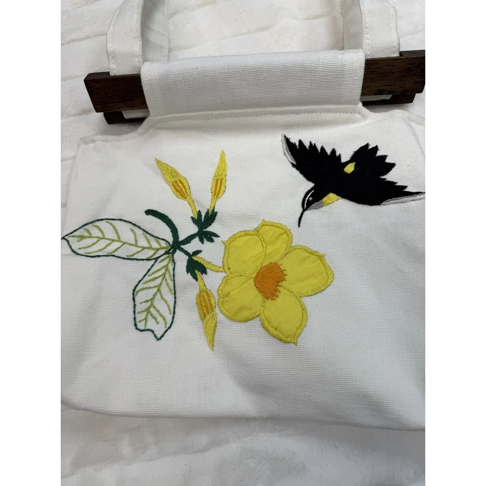N/A embroidered canvas