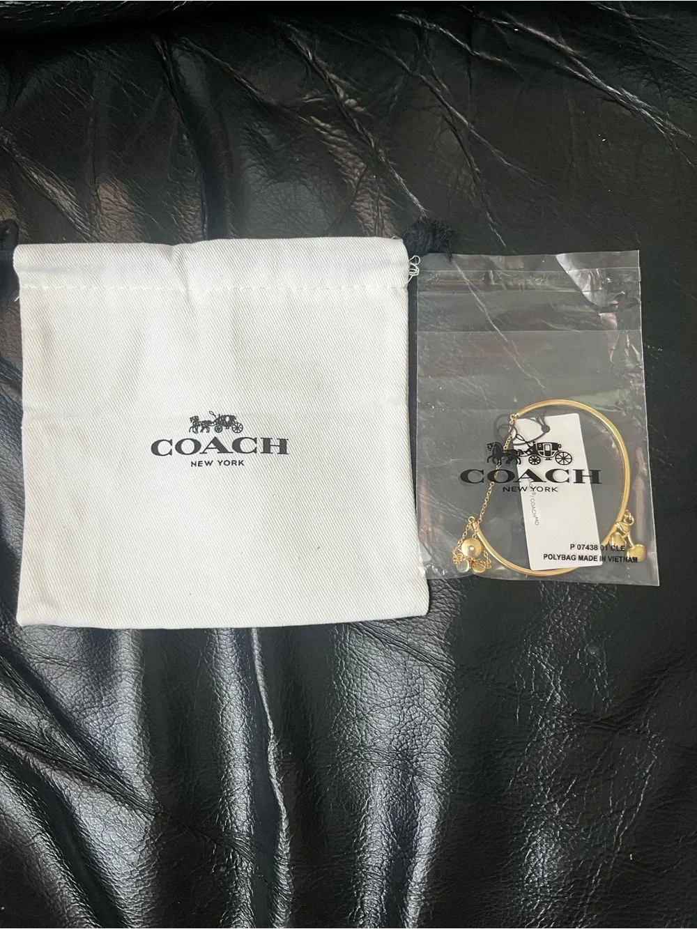 New Coach Cherry Charm Bangle Bracelet