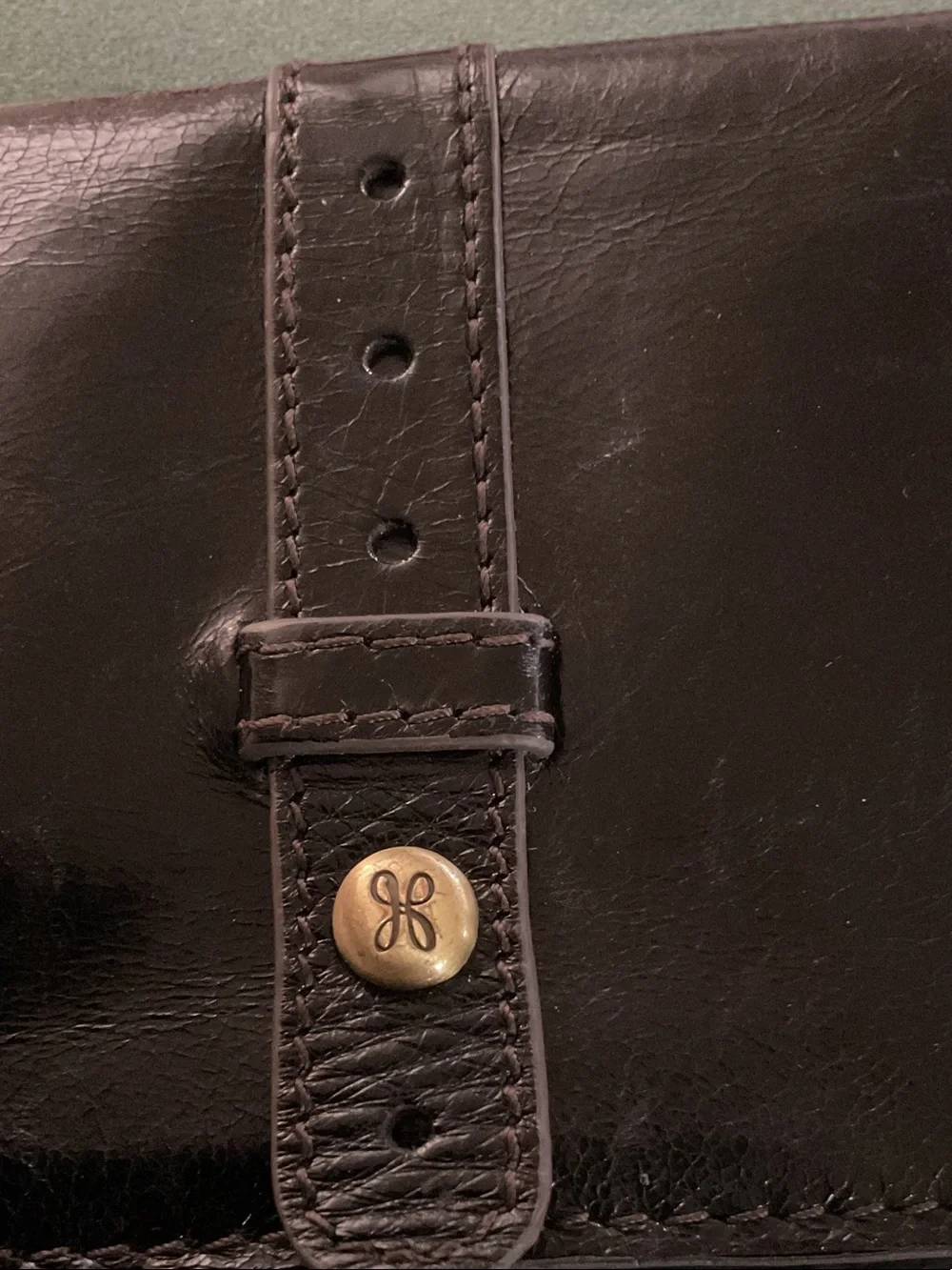 HOBO Black Leather Snap-Closure Wallet