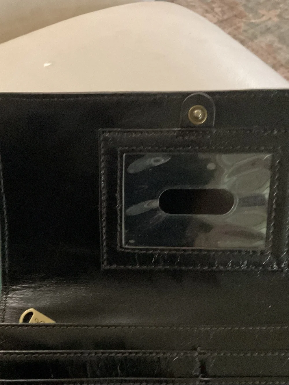 HOBO Black Leather Snap-Closure Wallet
