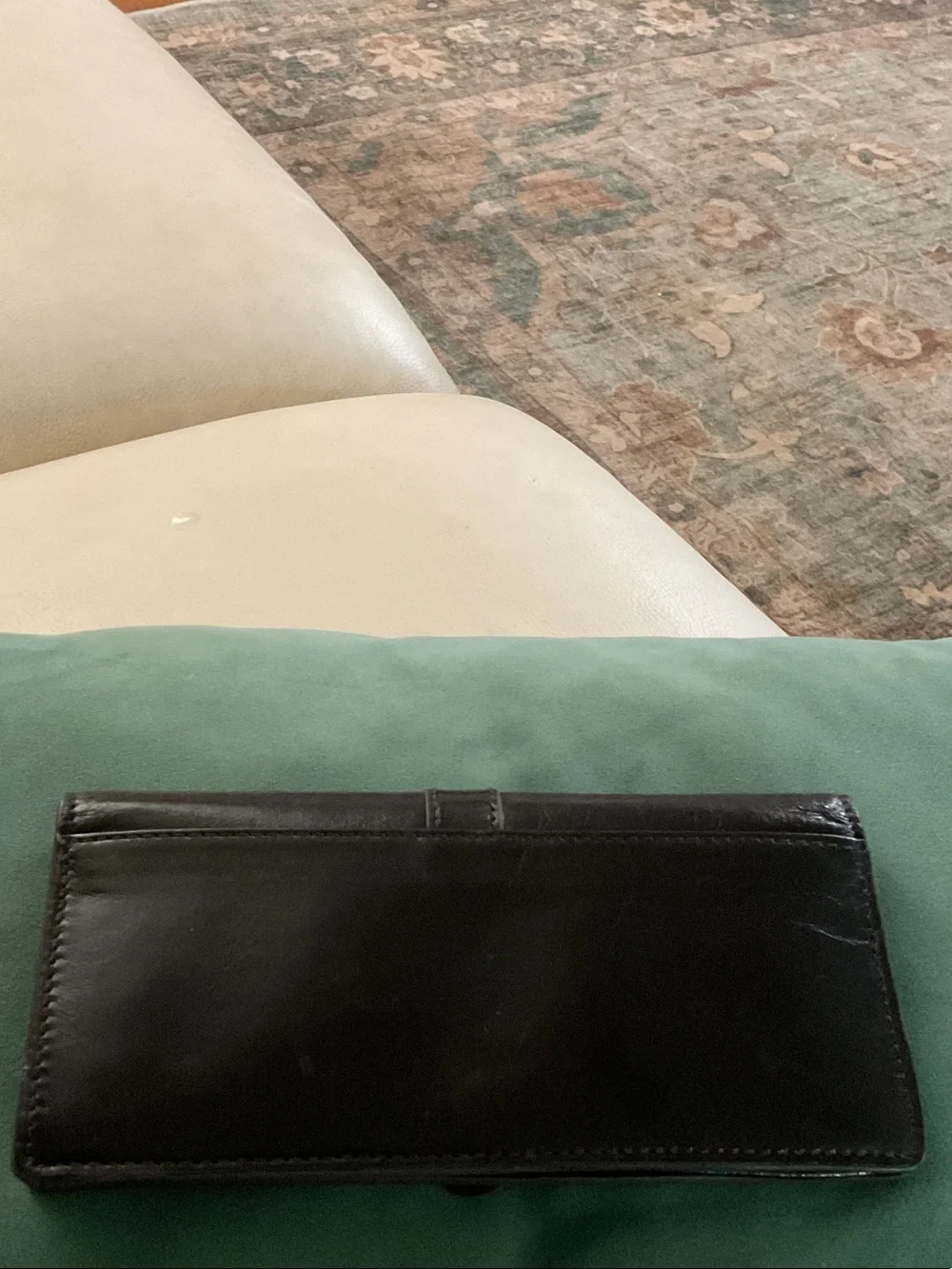 HOBO Black Leather Snap-Closure Wallet