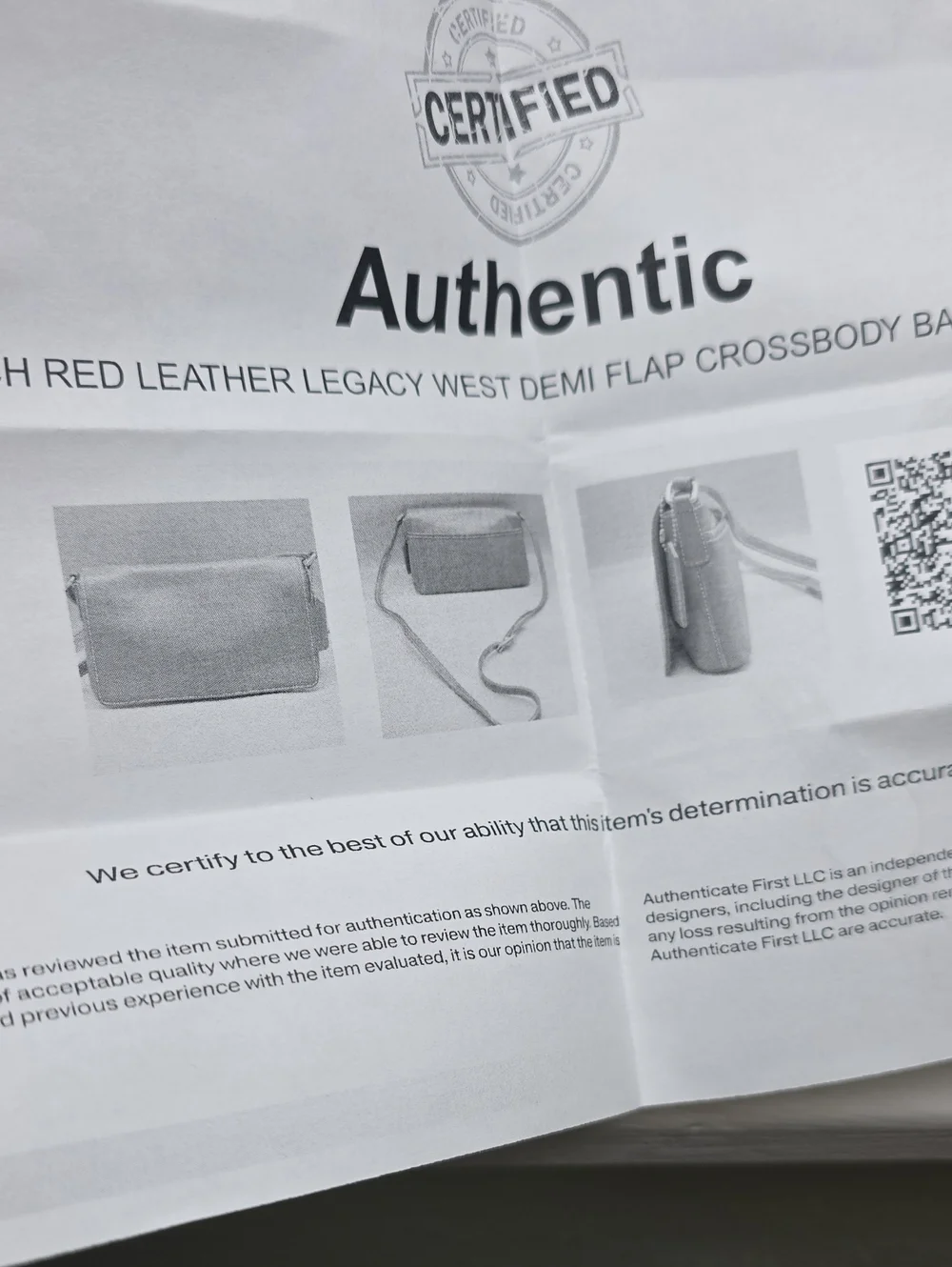 Coach authentic red