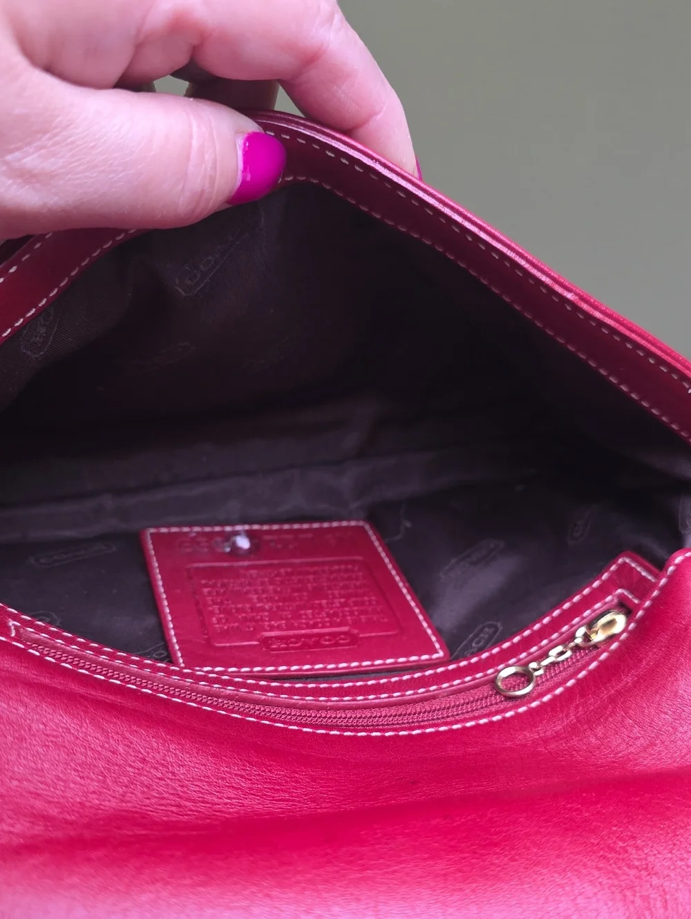 Coach authentic red