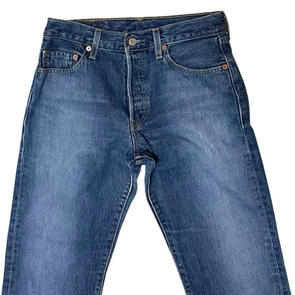 VTG 2003 Levi's 501 Original Fit Straight Leg Denim Button Fly Jeans Y2K