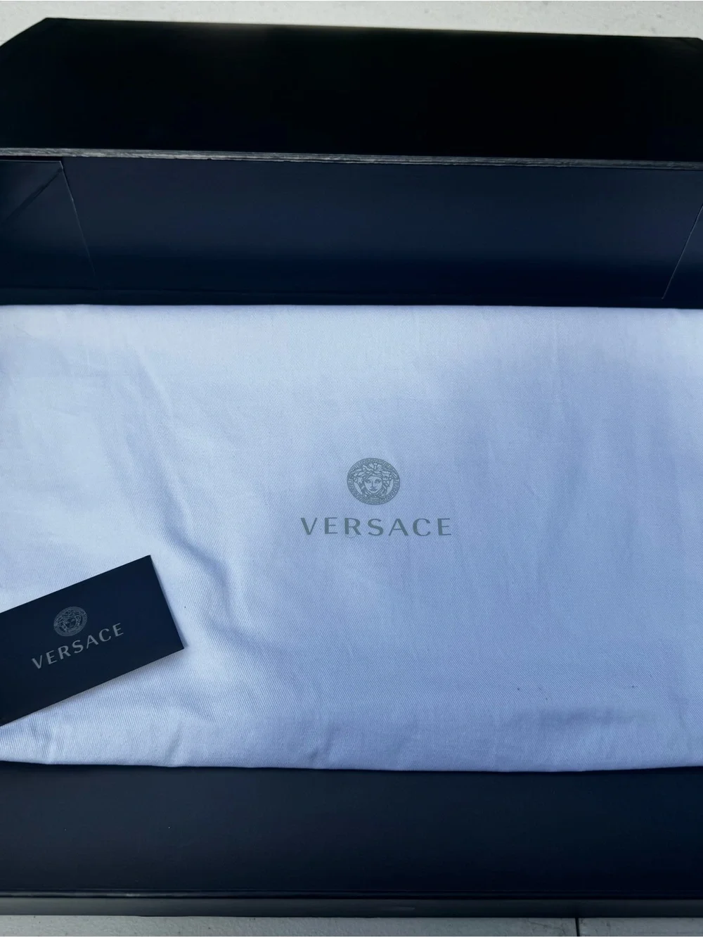 Versace pebbled medusa
