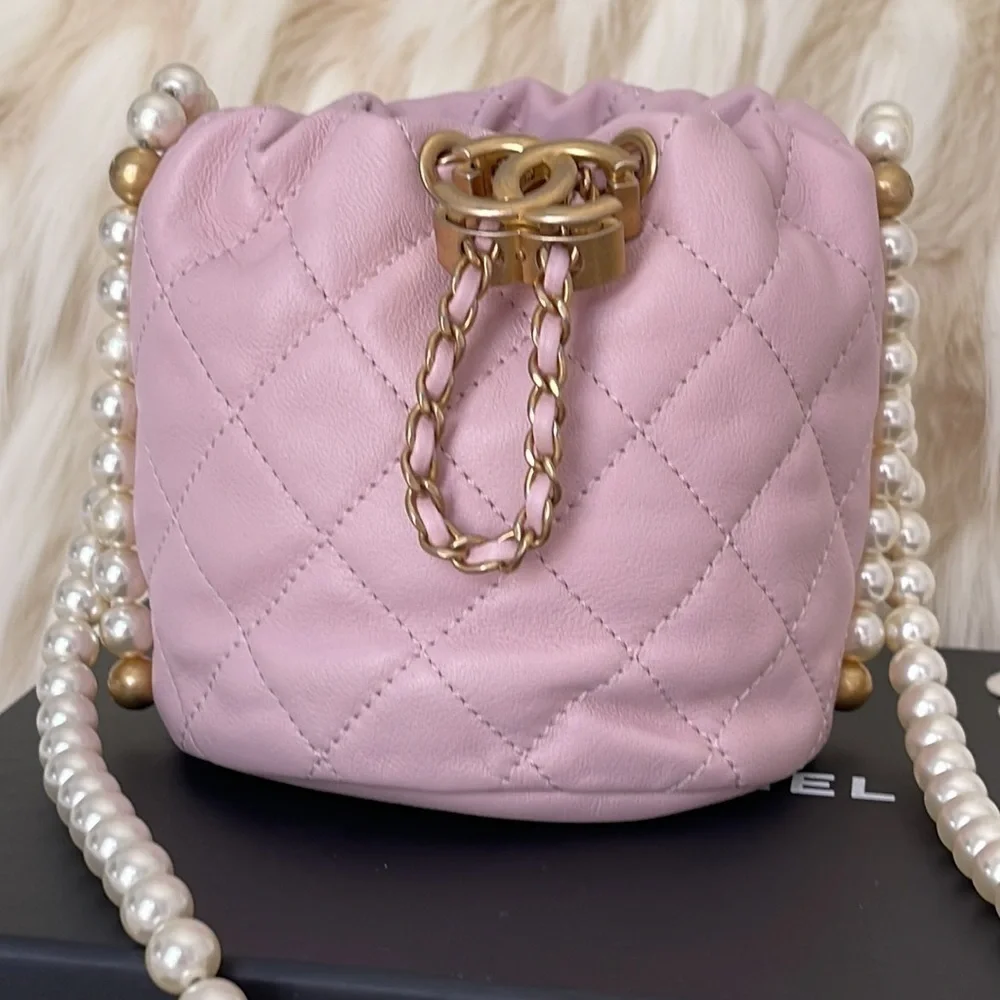 CHANEL lamb leather