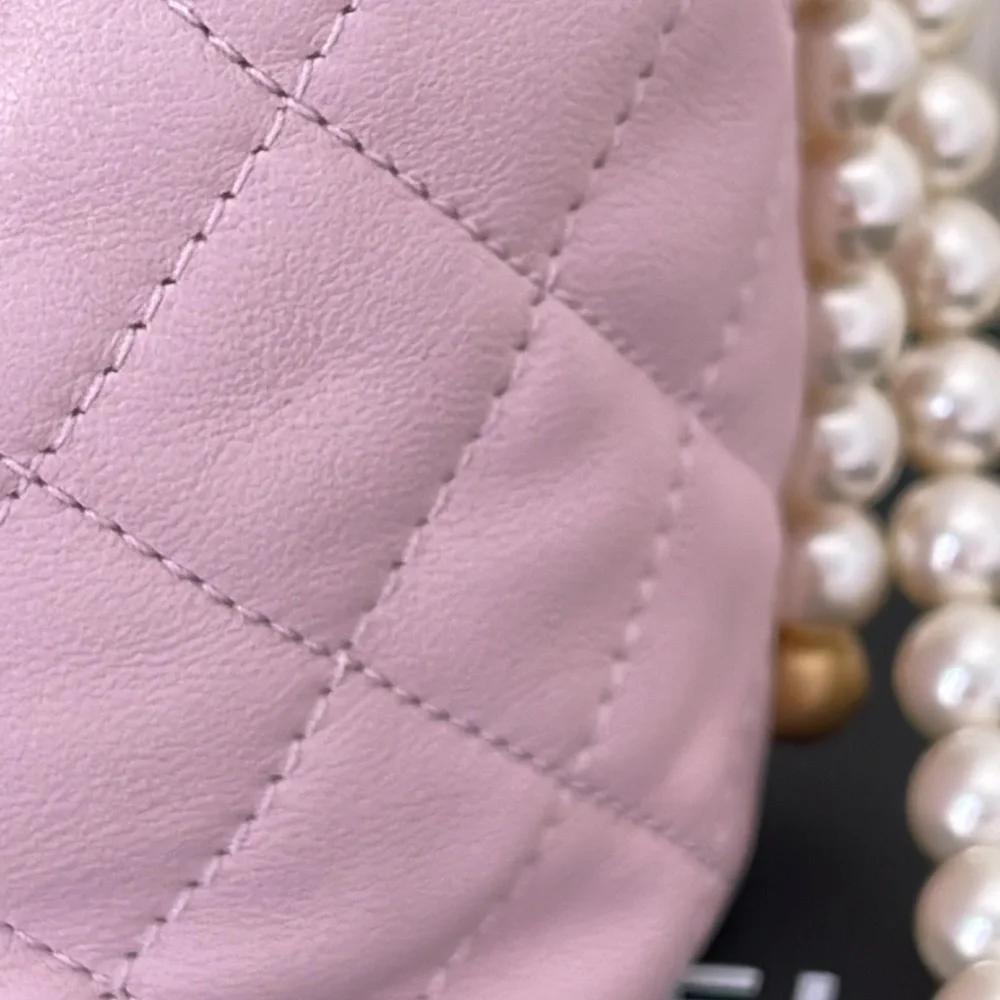 CHANEL lamb leather