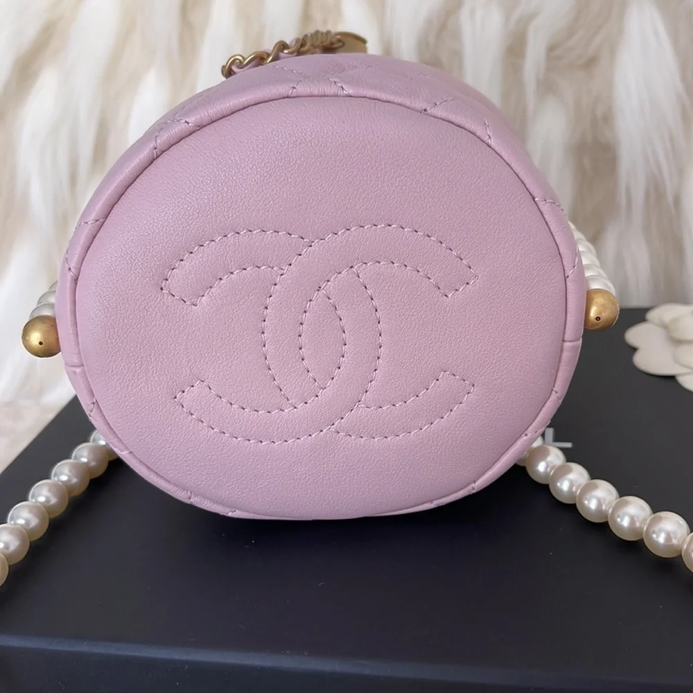 CHANEL lamb leather