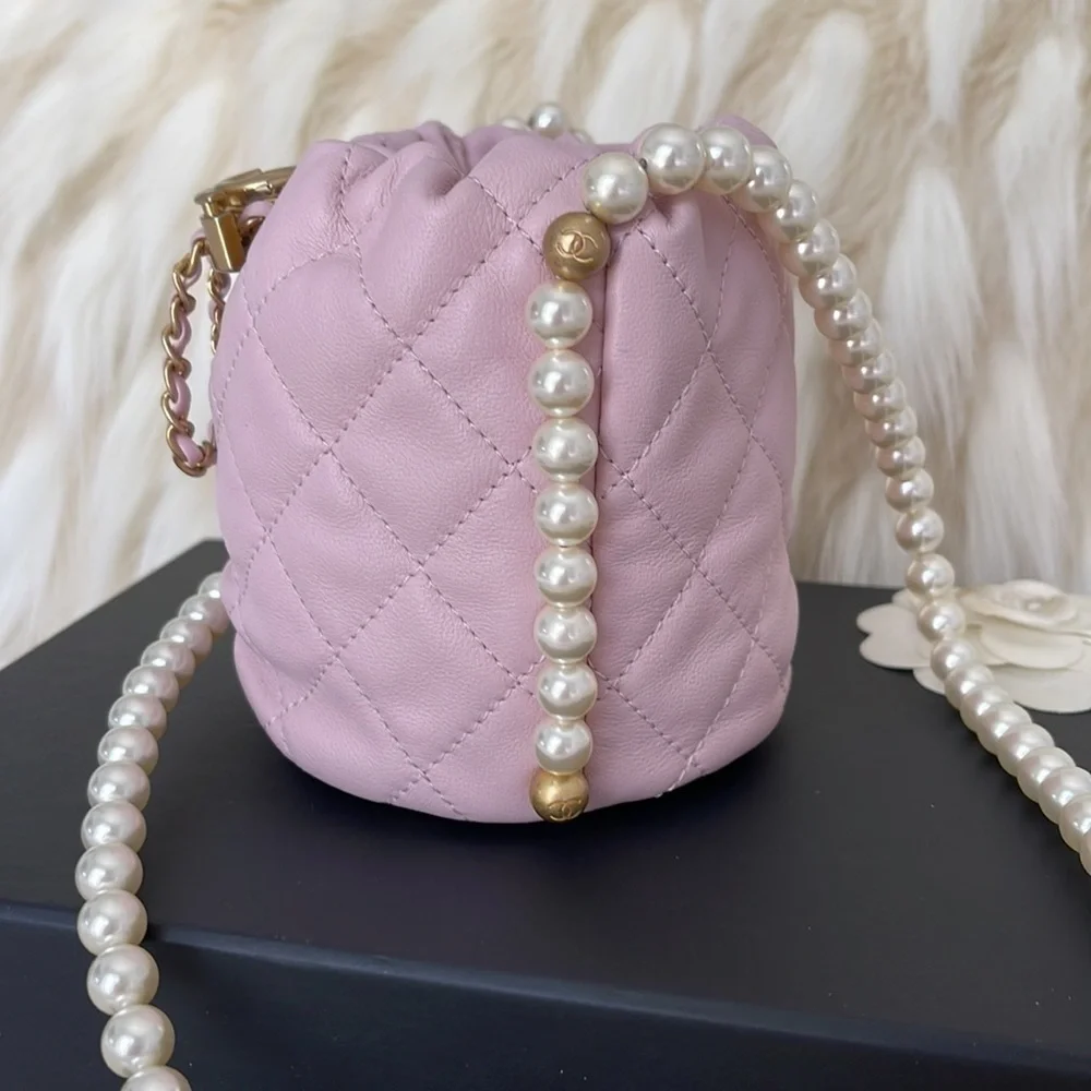 CHANEL lamb leather