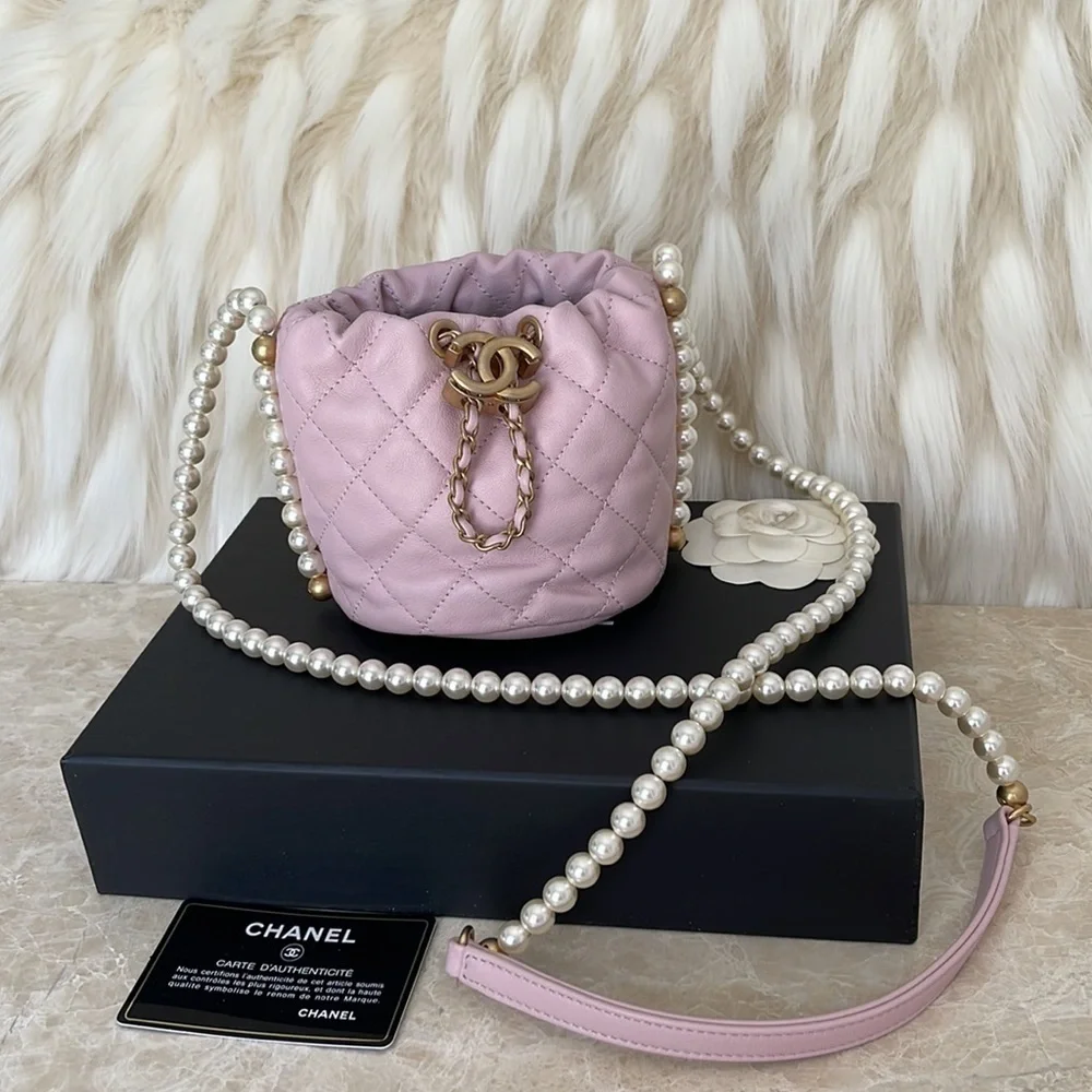 CHANEL lamb leather