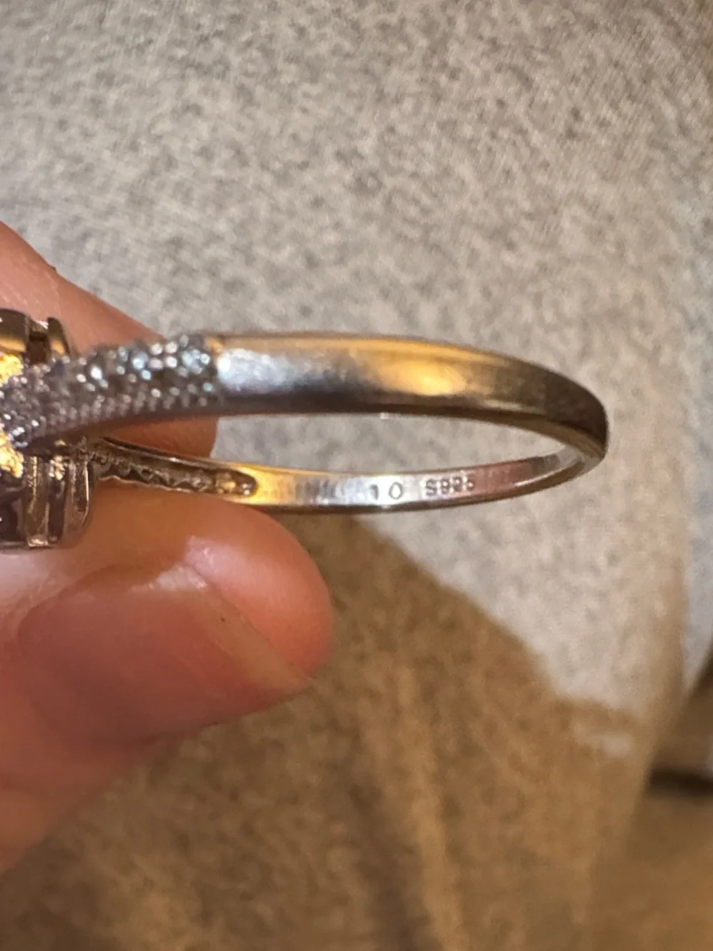Pink Tourmaline And Diamond Ring In Sterling Silver