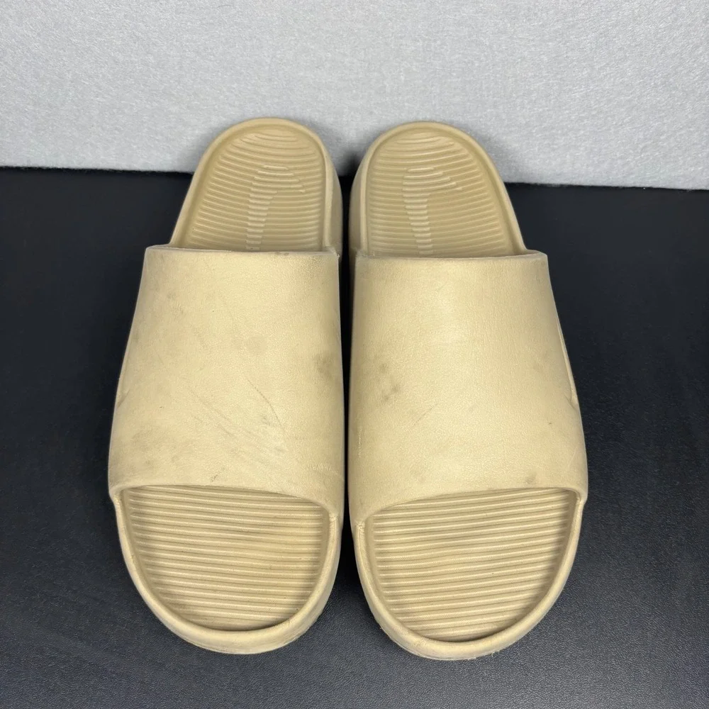 Nike Calm Slide Sandals FD4116-200 Sesame Men's Size 12 Women's 13 Slip On Shoes