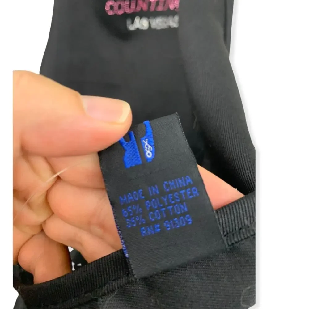 Who's Counting Las Vegas Martini & Heel rhinestone Apron 2 pockets tie back