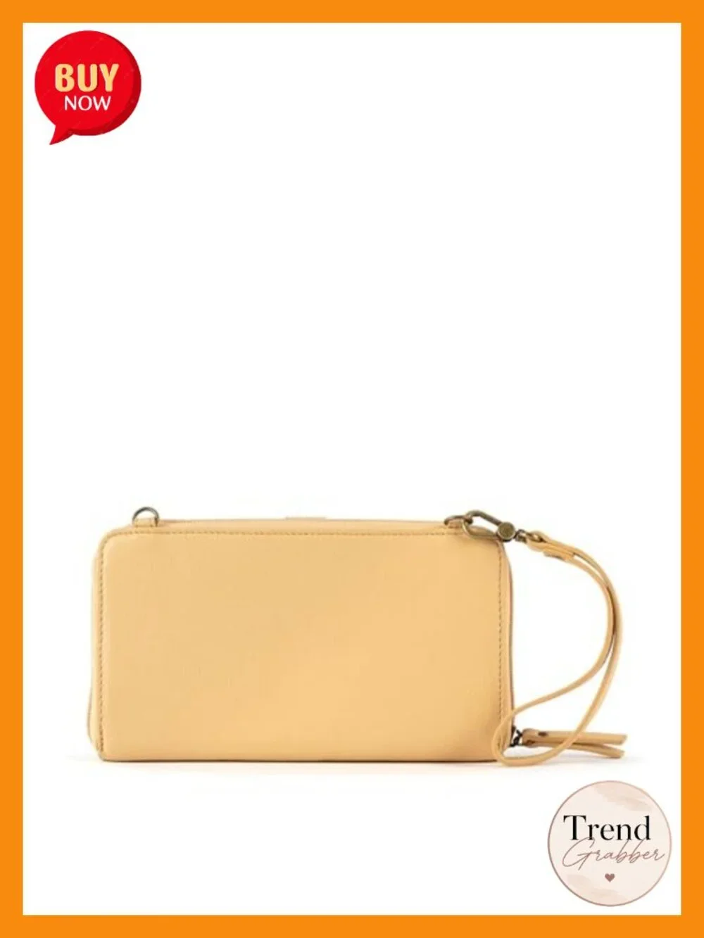 Leather Smartphone Crossbody Purse - Convertible Wallet Wristlet With Zipper