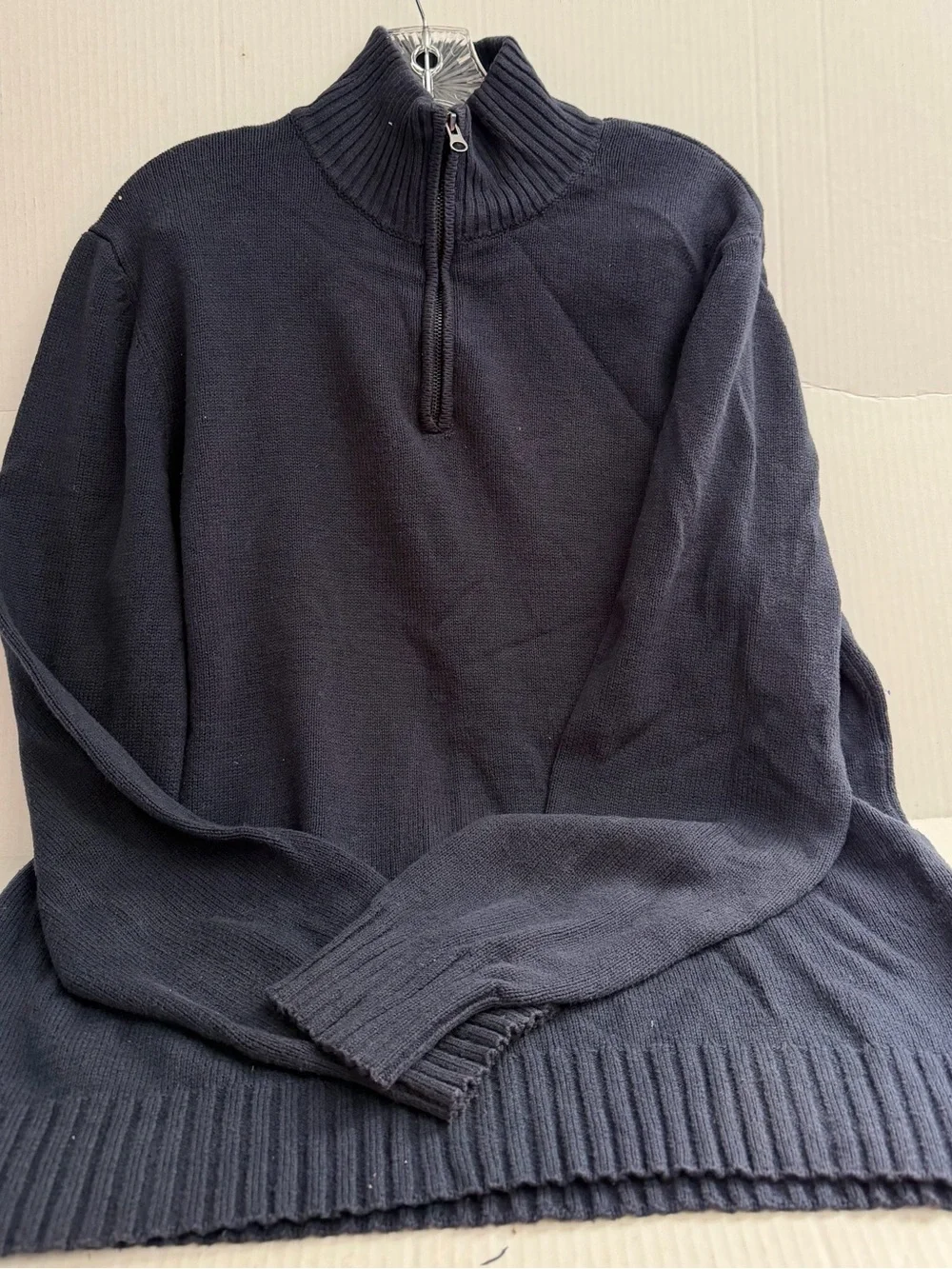 Prince & Fox Men's Half-Zip Navy Blue Sweater