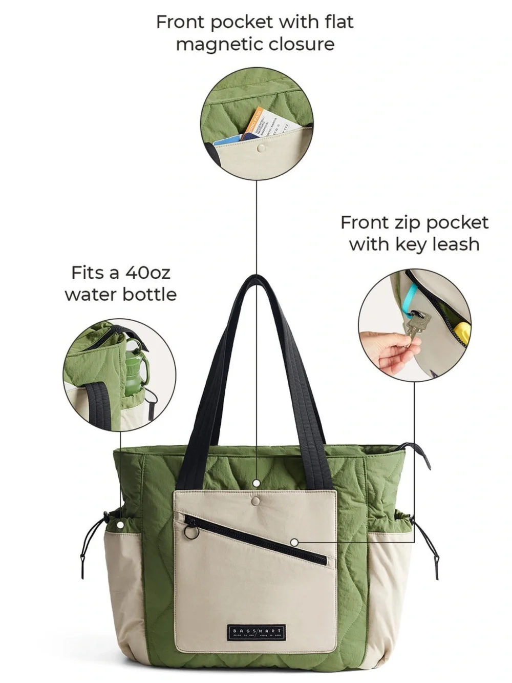 Bagsmart stylish olive