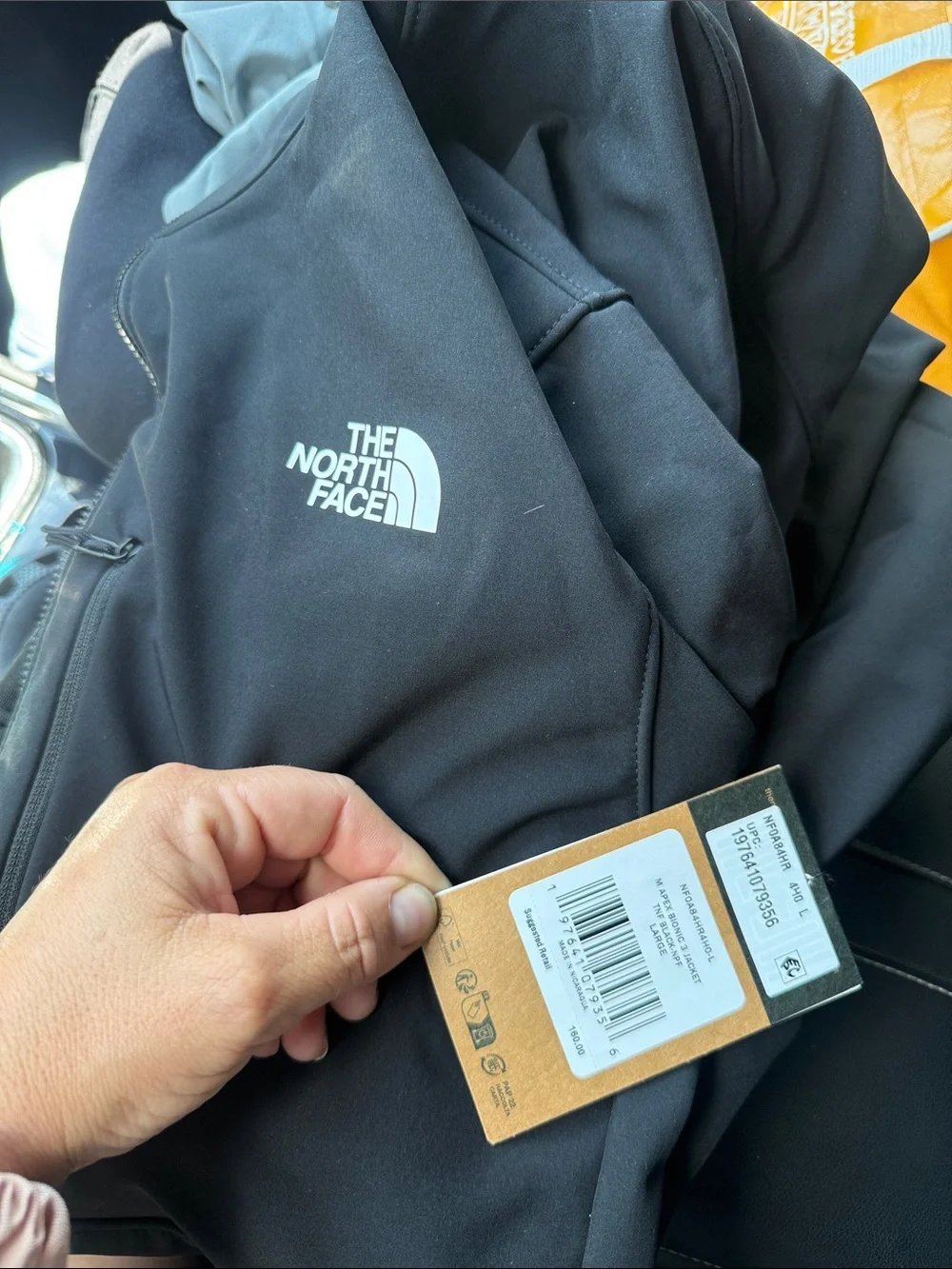 The North Face Black Softshell Jacket with White Logo