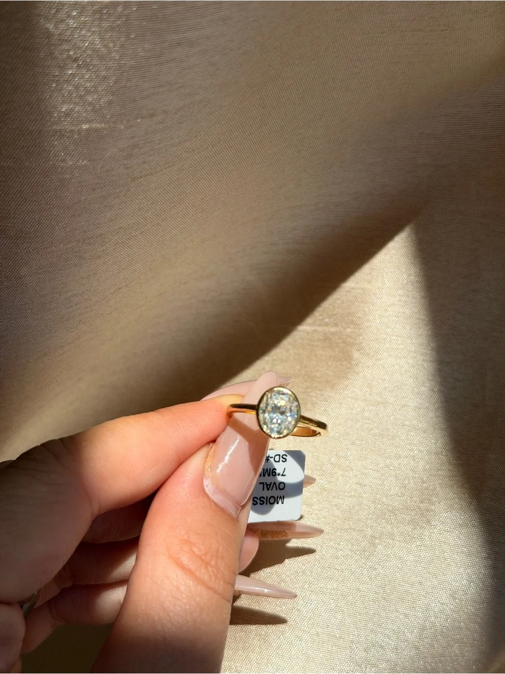Moissanite Oval Ring