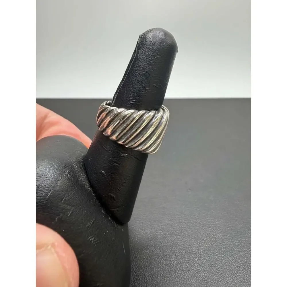 David Yurman Sculpted Cable Collection Ring Sterling Silver in Size 7 SPB-TS 774