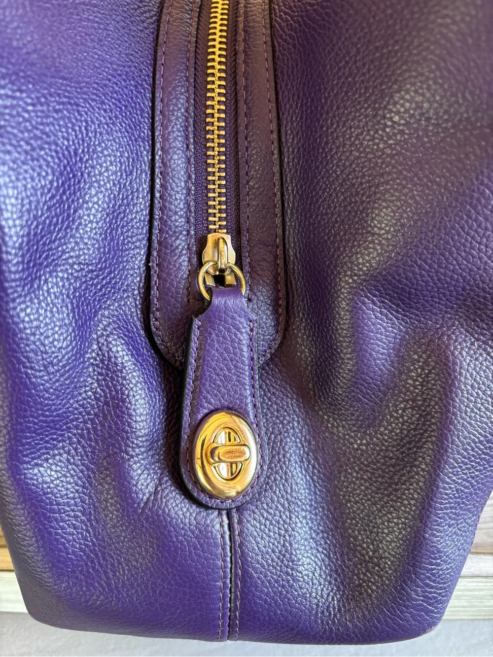 Coach pebbled leather