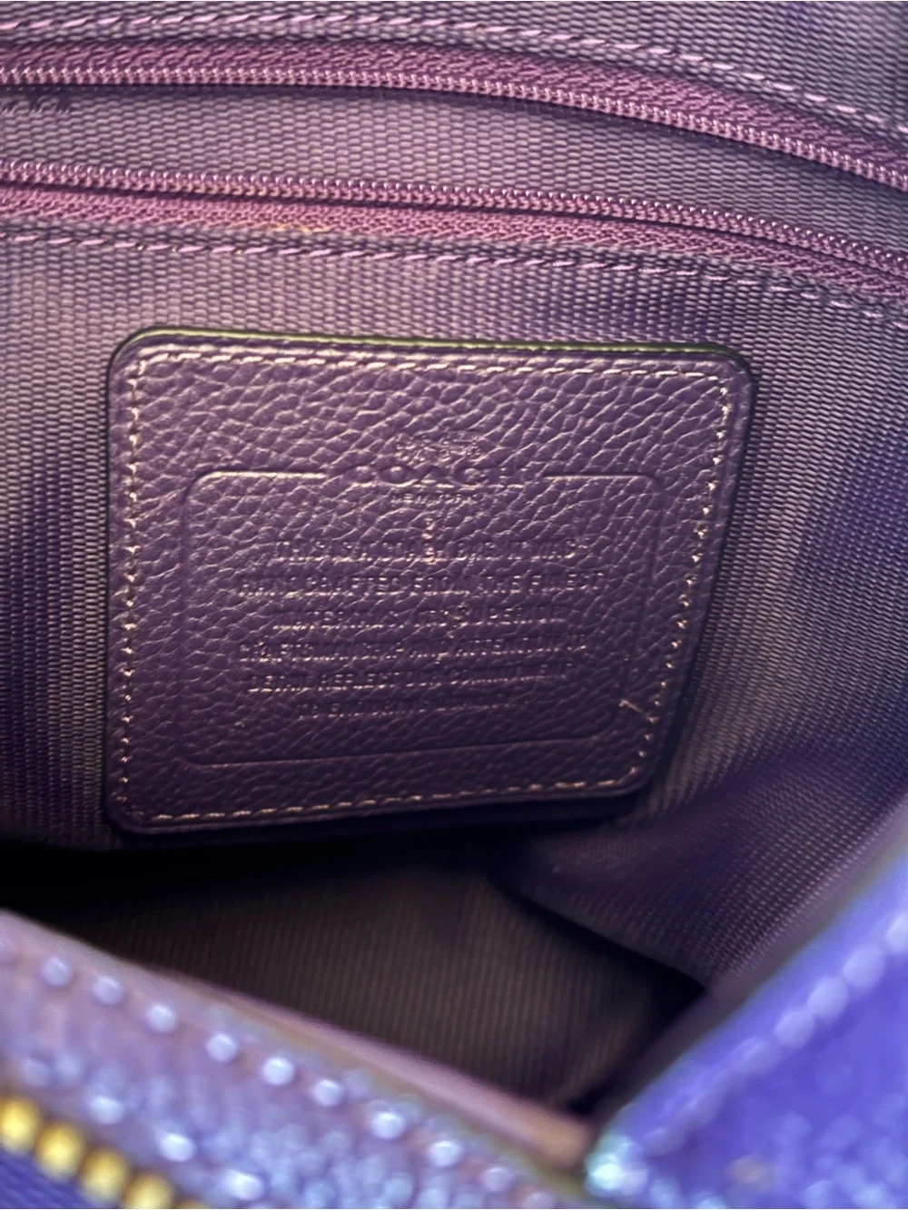 Coach pebbled leather
