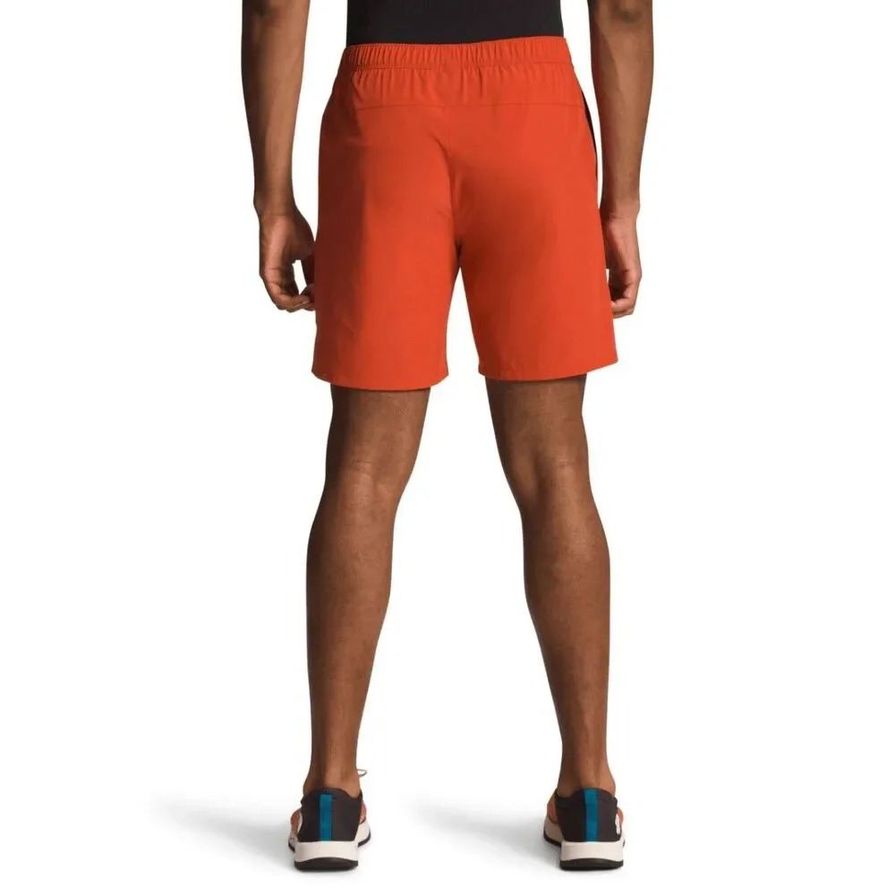 The North Face Men's S Athletic Shorts Orange Elastic Waist NWT Hiking Running